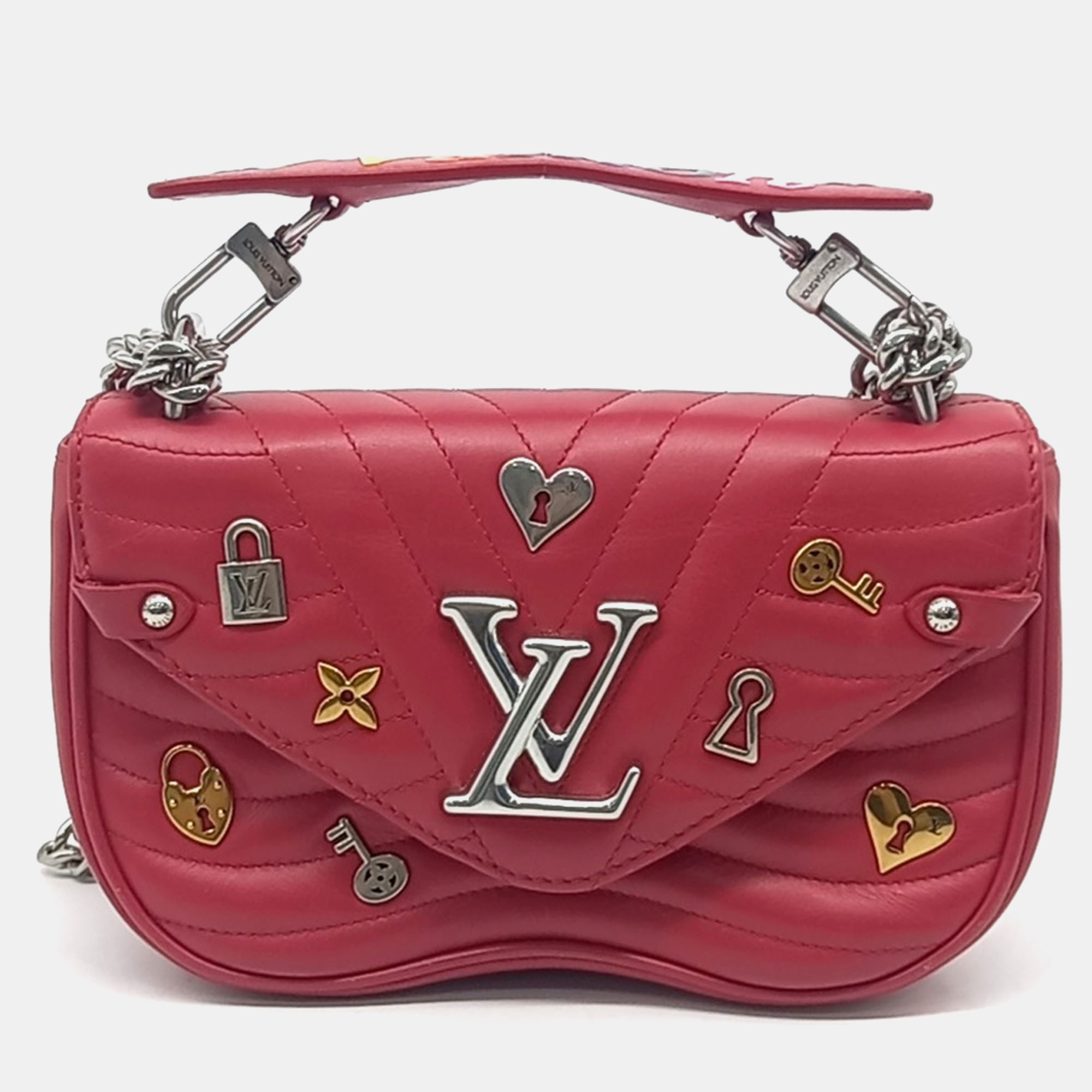 

Louis Vuitton Red Leather New Wave Chain Shoulder Bag PM