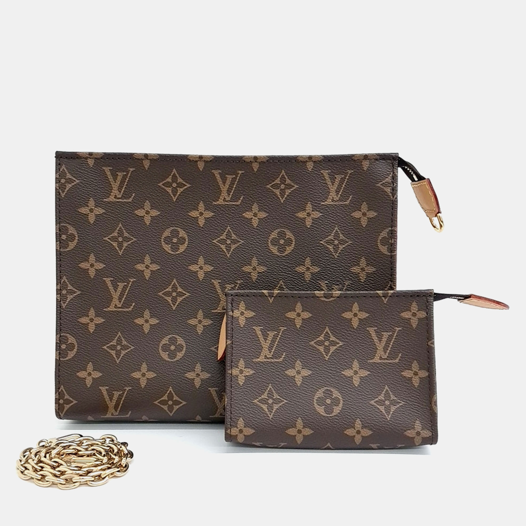 

Louis Vuitton Brown PVC Toilet Pouch On Chain