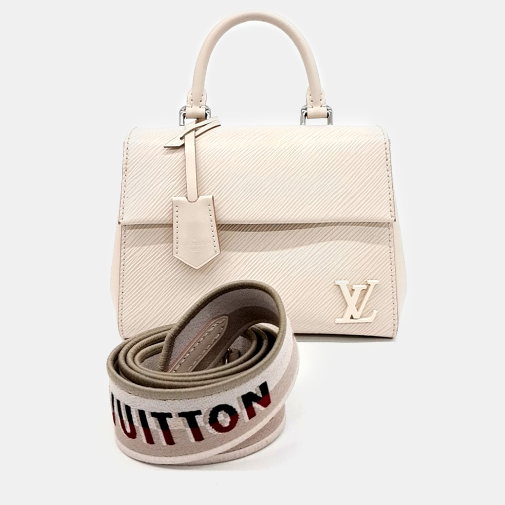 

Louis Vuitton White Leather Epi Clooney Mini bag