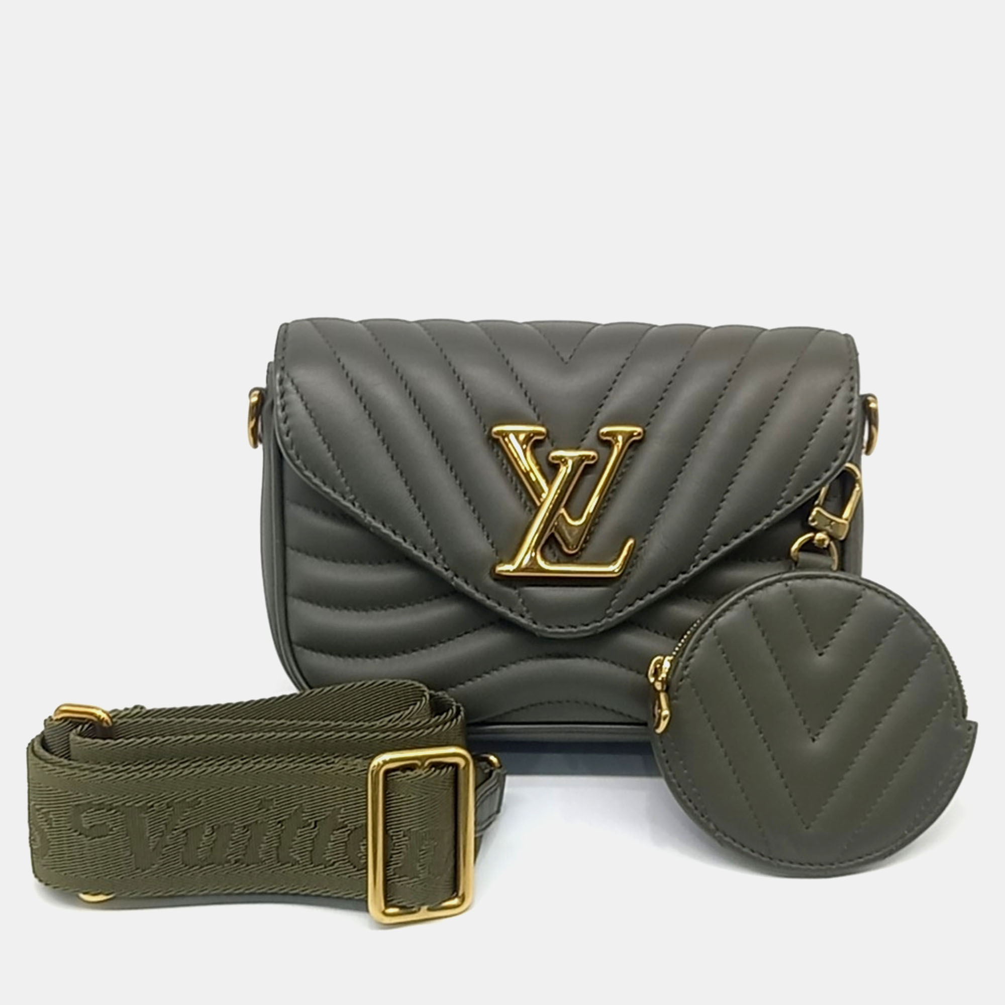 

Louis Vuitton Green Leather New Wave Multi Pochette bag