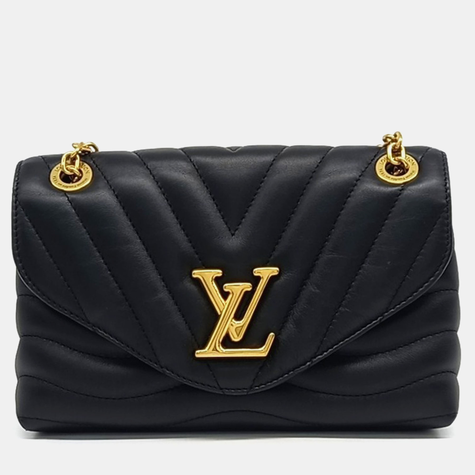 

Louis Vuitton Black Leather New Wave Chain Shoulder Bag