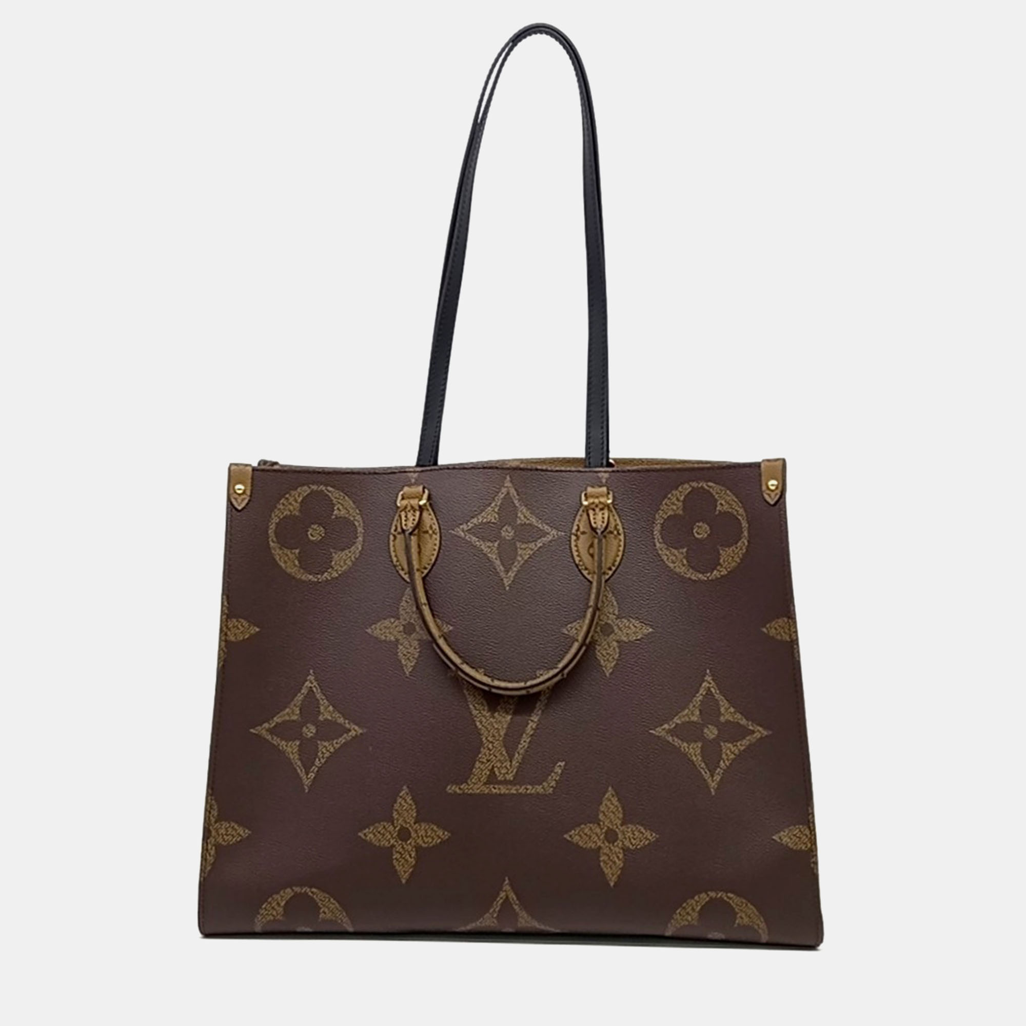 

Louis Vuitton Brown Coated Canvas On The Go Gm bag