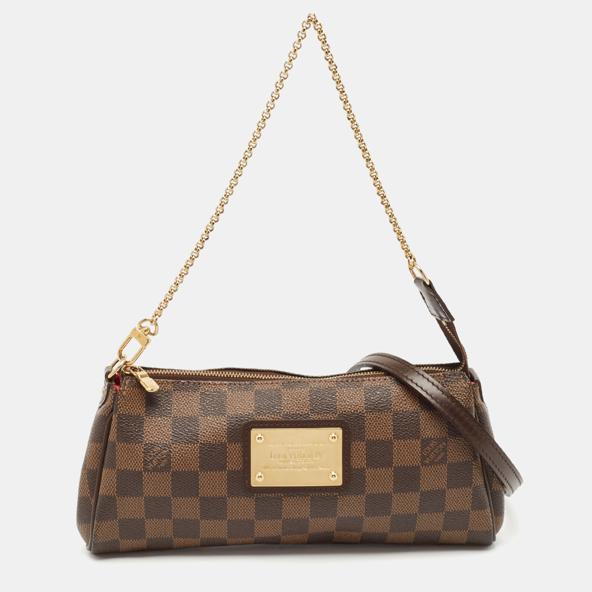 

Louis Vuitton Damier Ebene Canvas Eva Pochette Bag, Brown