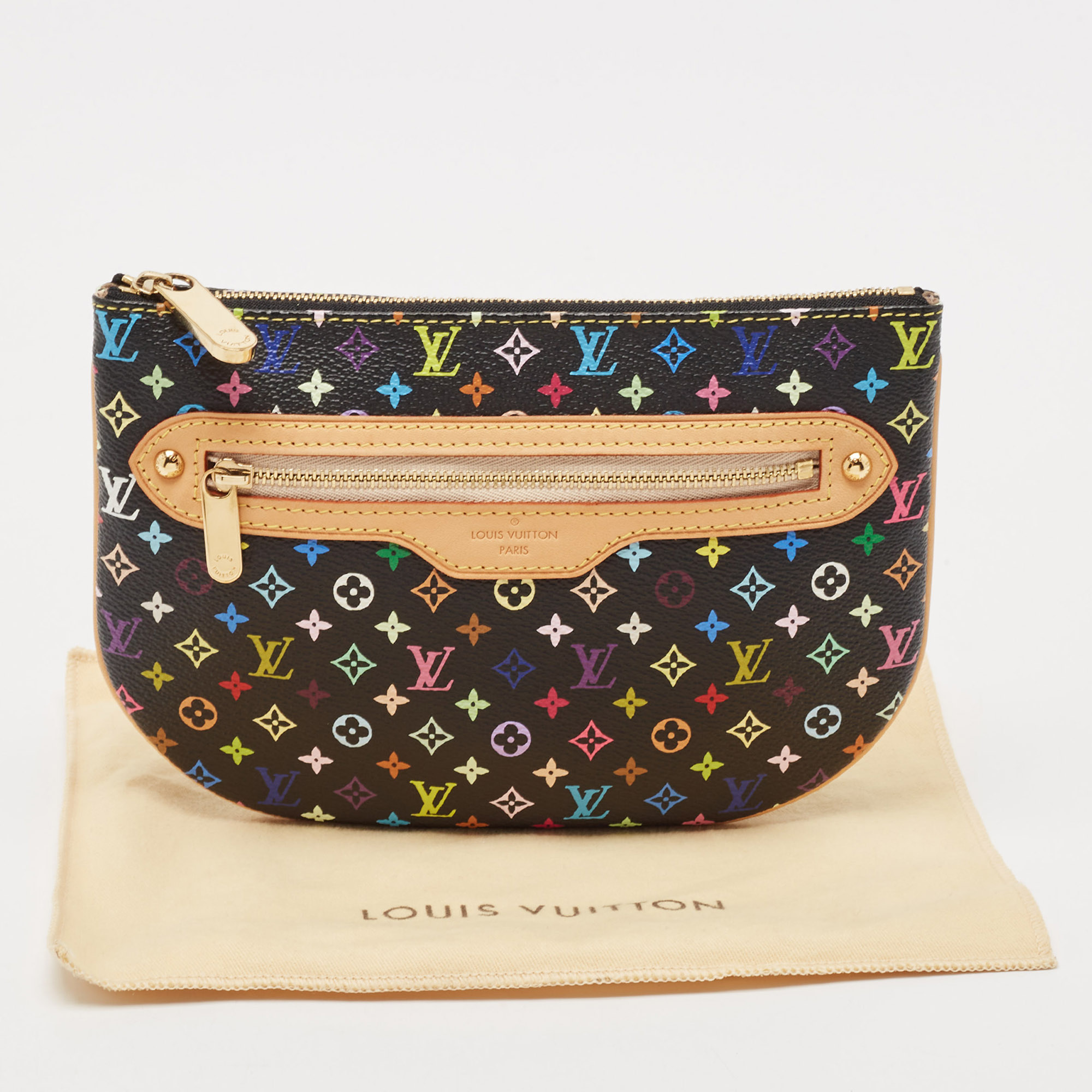 Louis Vuitton Black/Multicolor Canvas Plate Pochette 