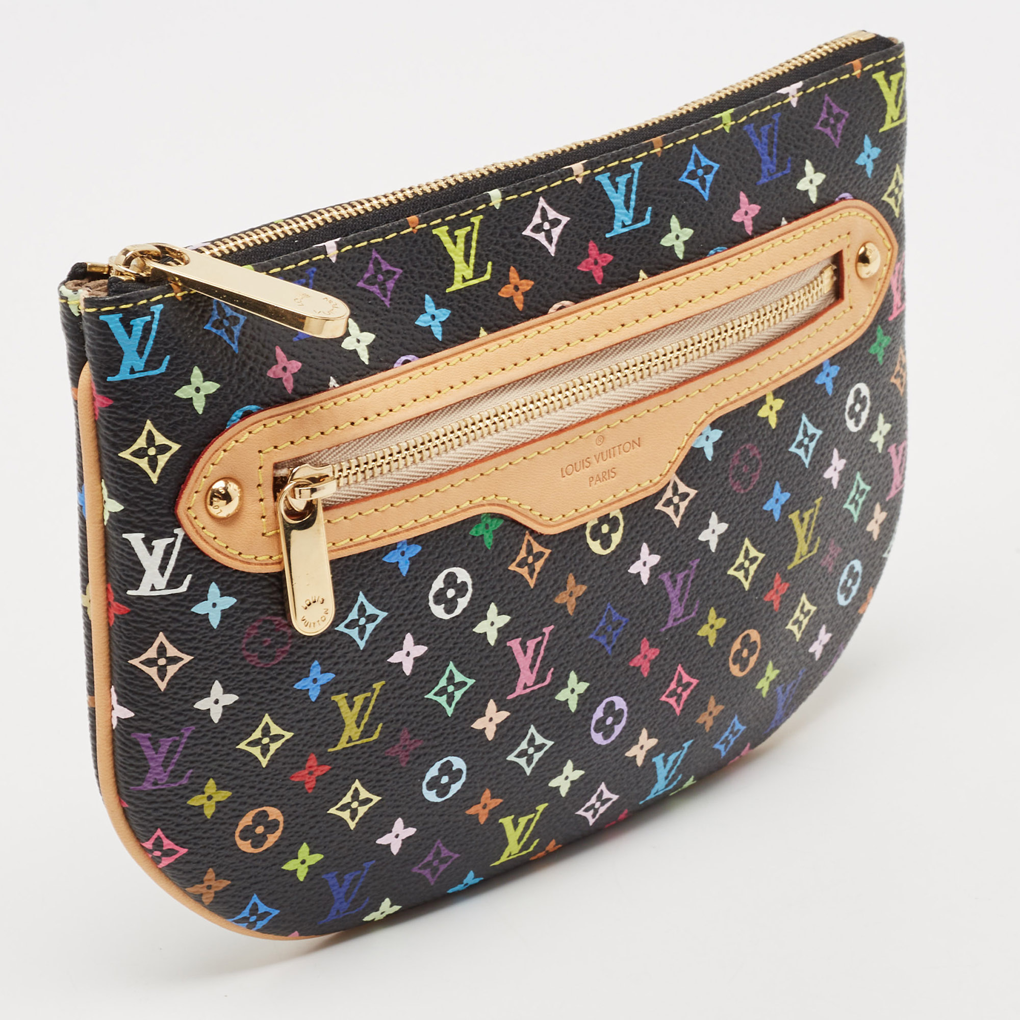 Louis Vuitton Black/Multicolor Canvas Plate Pochette 