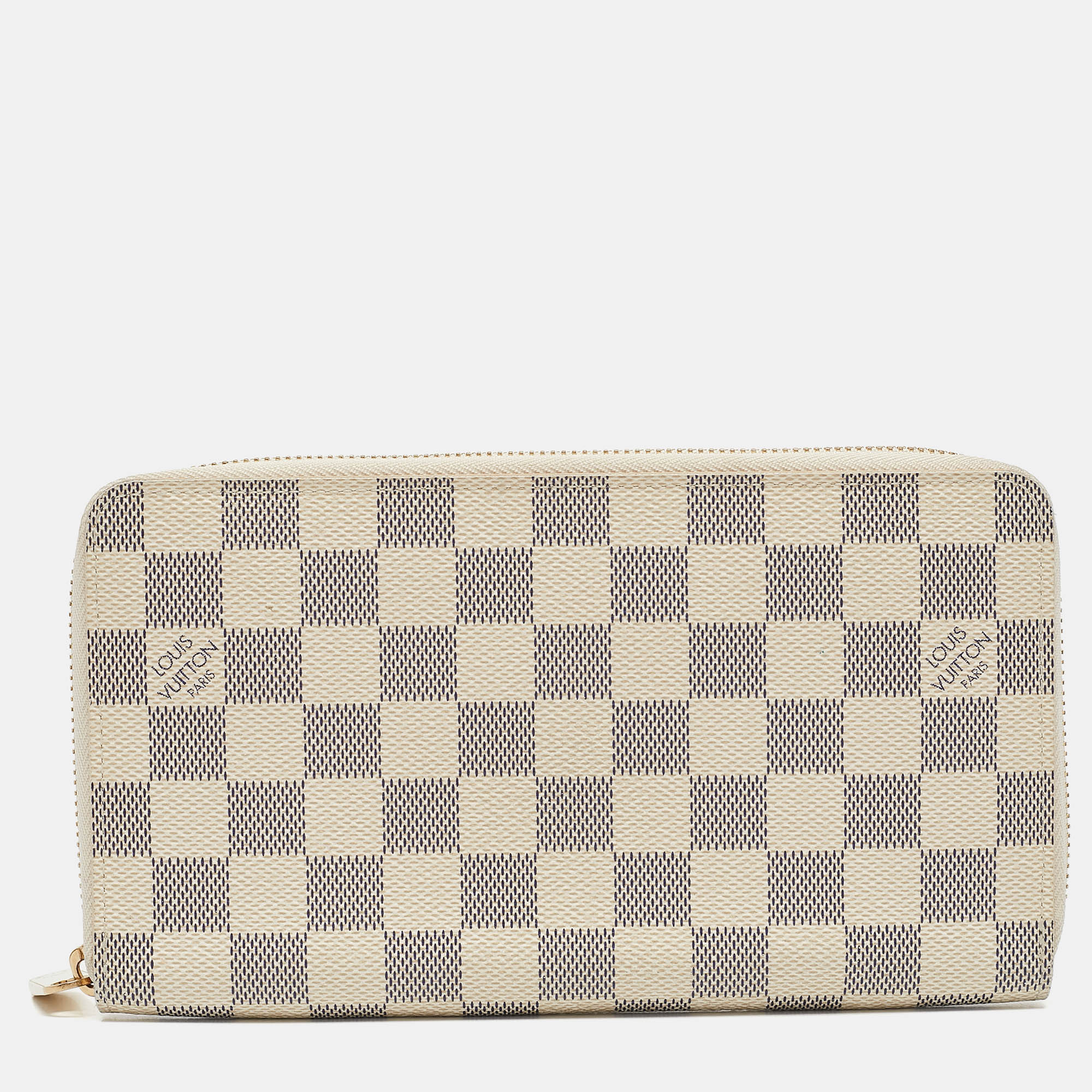 

Louis Vuitton Damier Azur Canvas Zippy Organizer Wallet, White