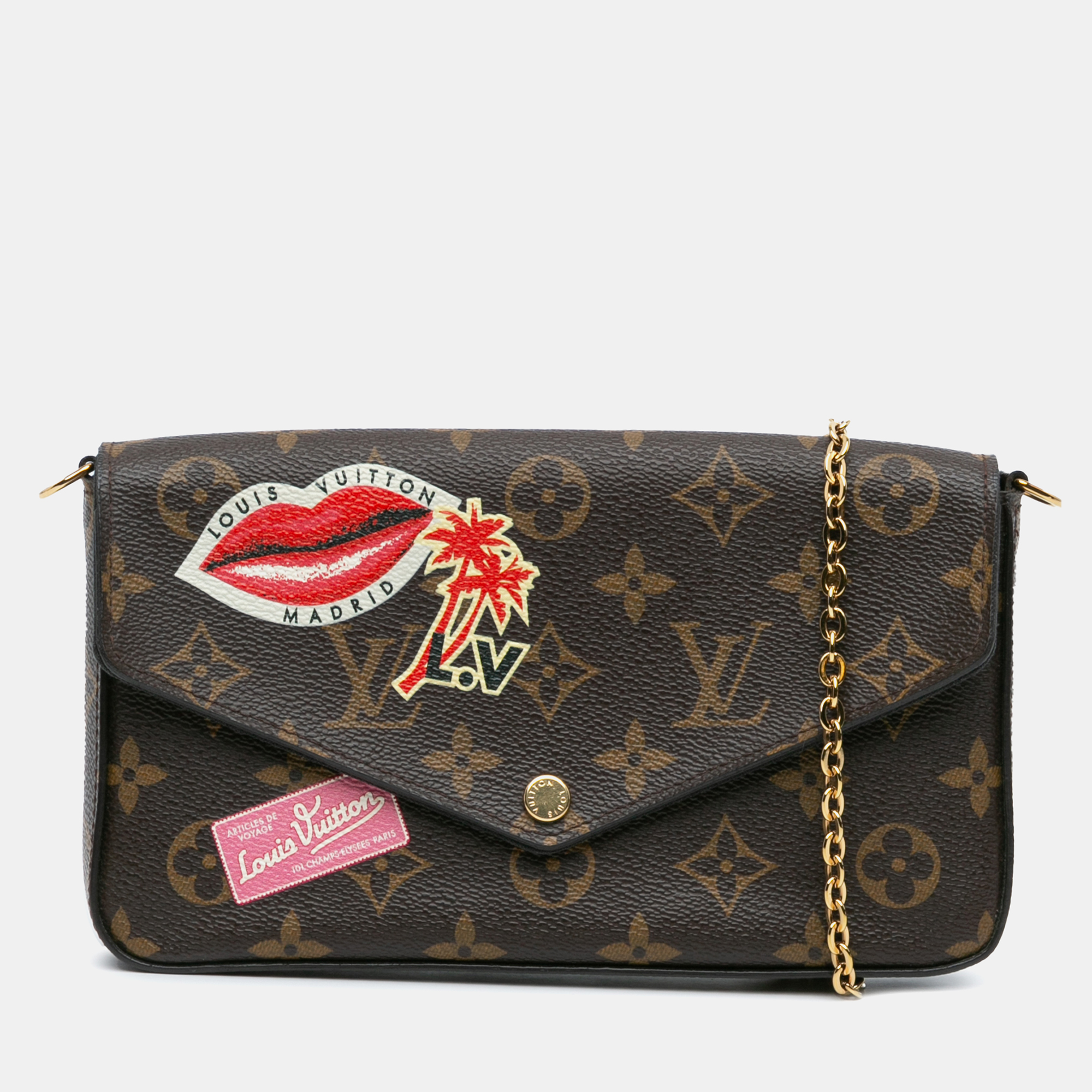 

Louis Vuitton Brown Monogram World Tour Pochette Felicie