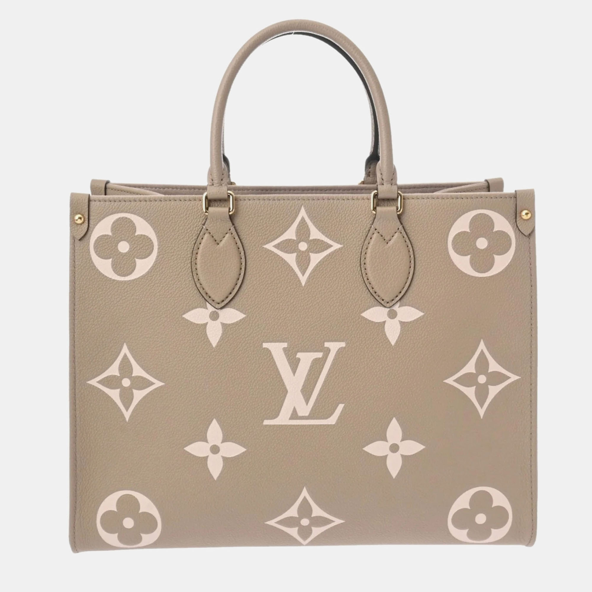 

Louis Vuitton Tourterelle Monogram Empreinte OnTheGo MM Tote Bag, Beige