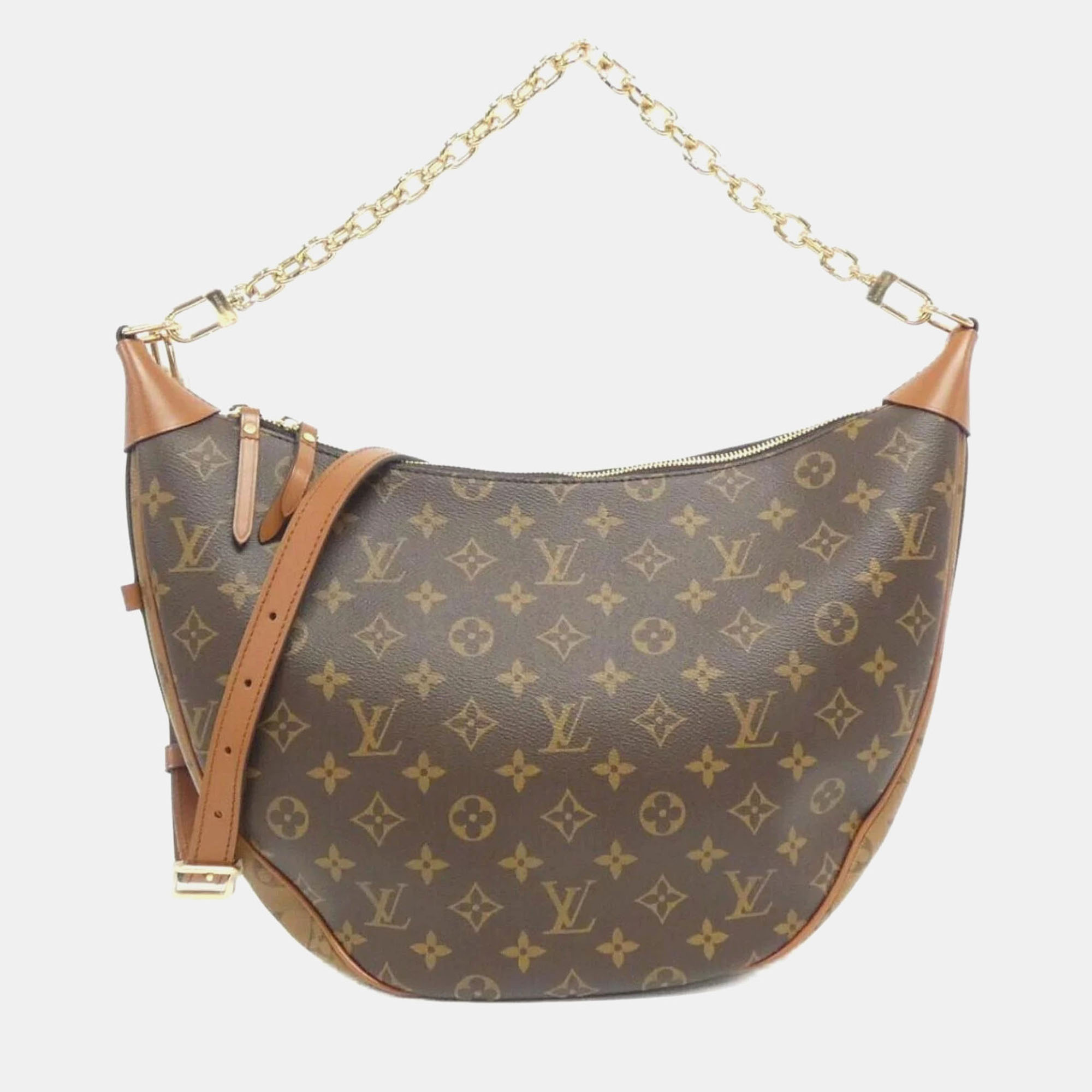 

Louis Vuitton Monogram Reverse Canvas Loop Hobo Bag, Brown