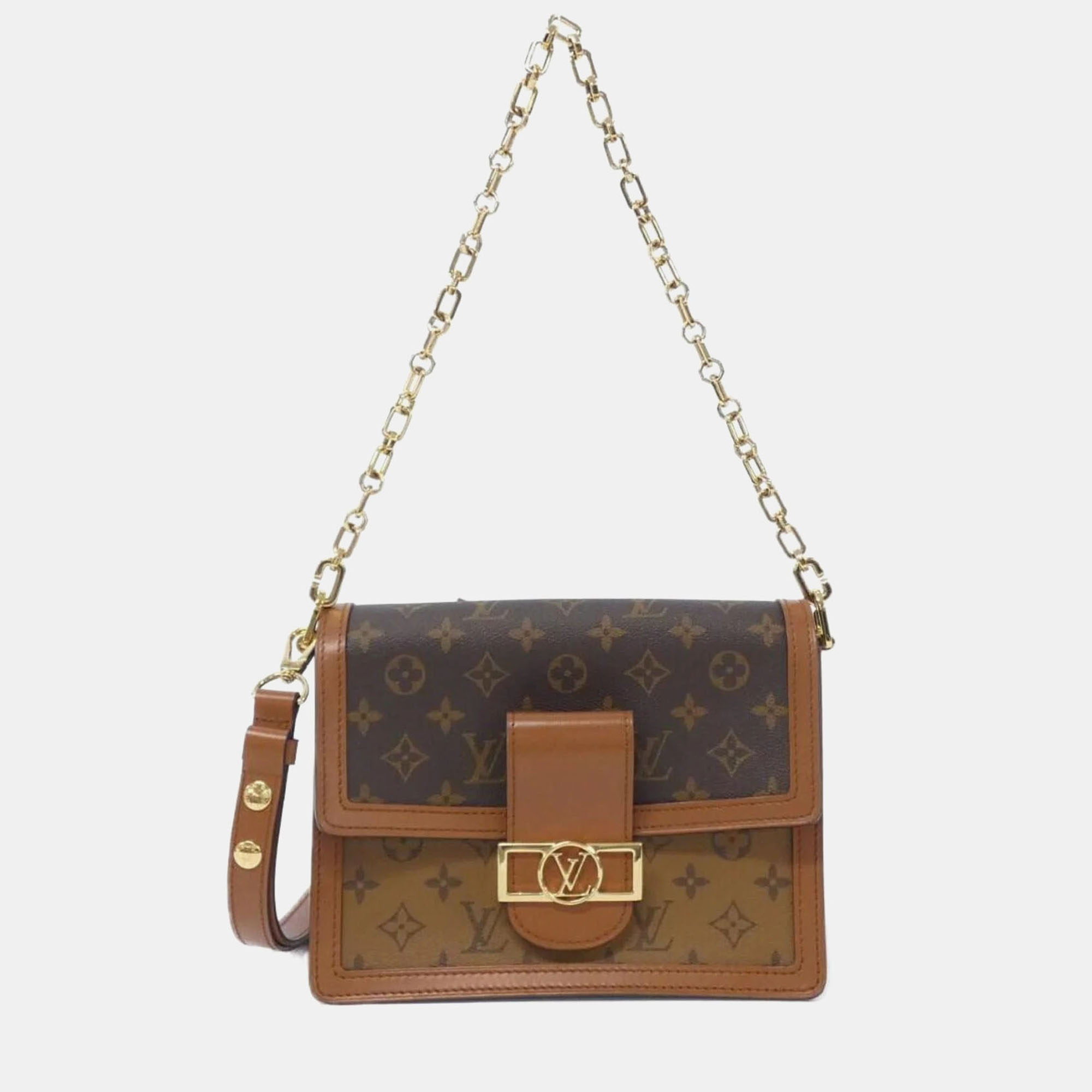 

Louis Vuitton Monogram Reverse Dauphine MM Shoulder Bag, Brown