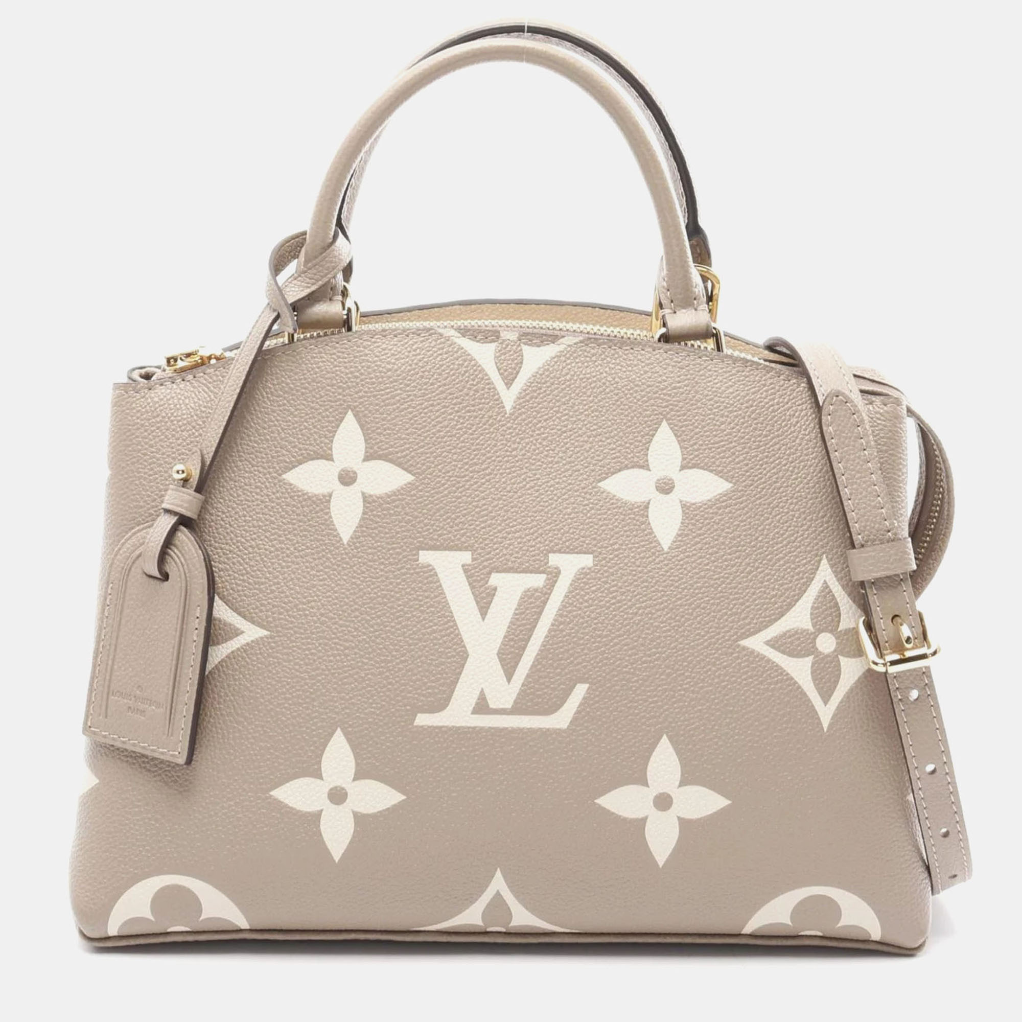 

Louis Vuitton Beige Empreinte Leather Monogram Petit Palais PM Bag