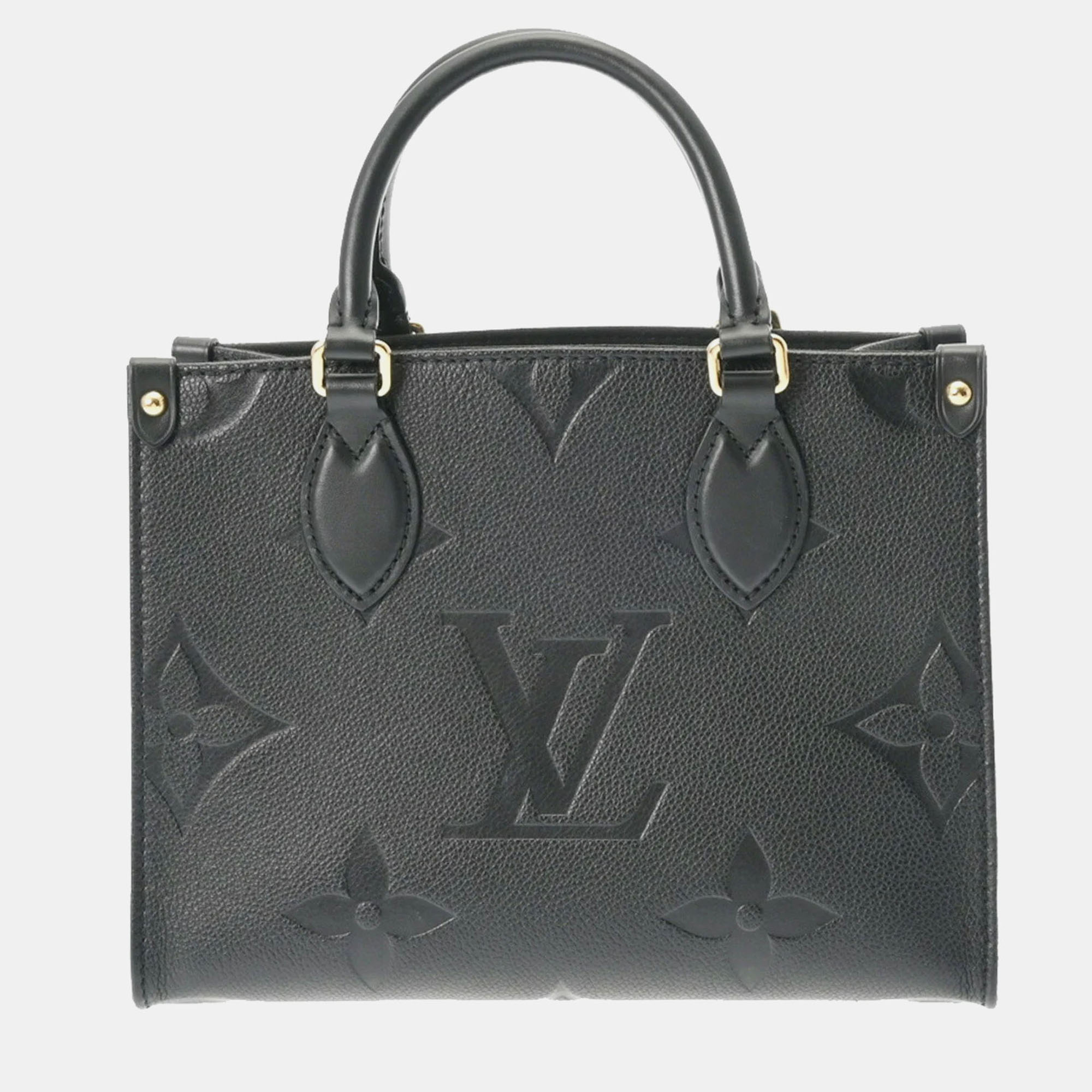 

Louis Vuitton Noir Leather Monogram Empreinte On the Go PM Handbag, Black