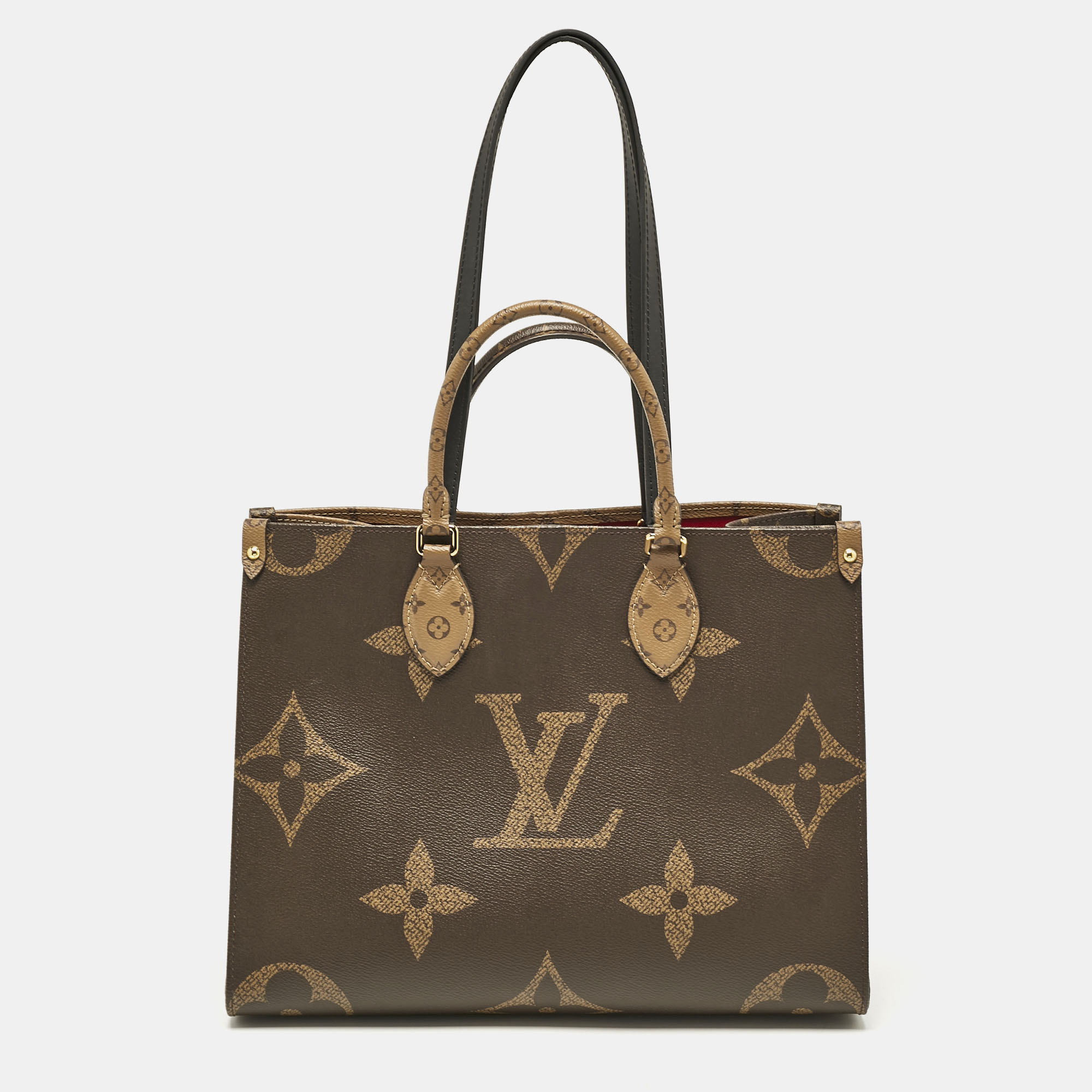 

Louis Vuitton Monogram Giant Reverse Canvas Onthego MM Bag, Brown