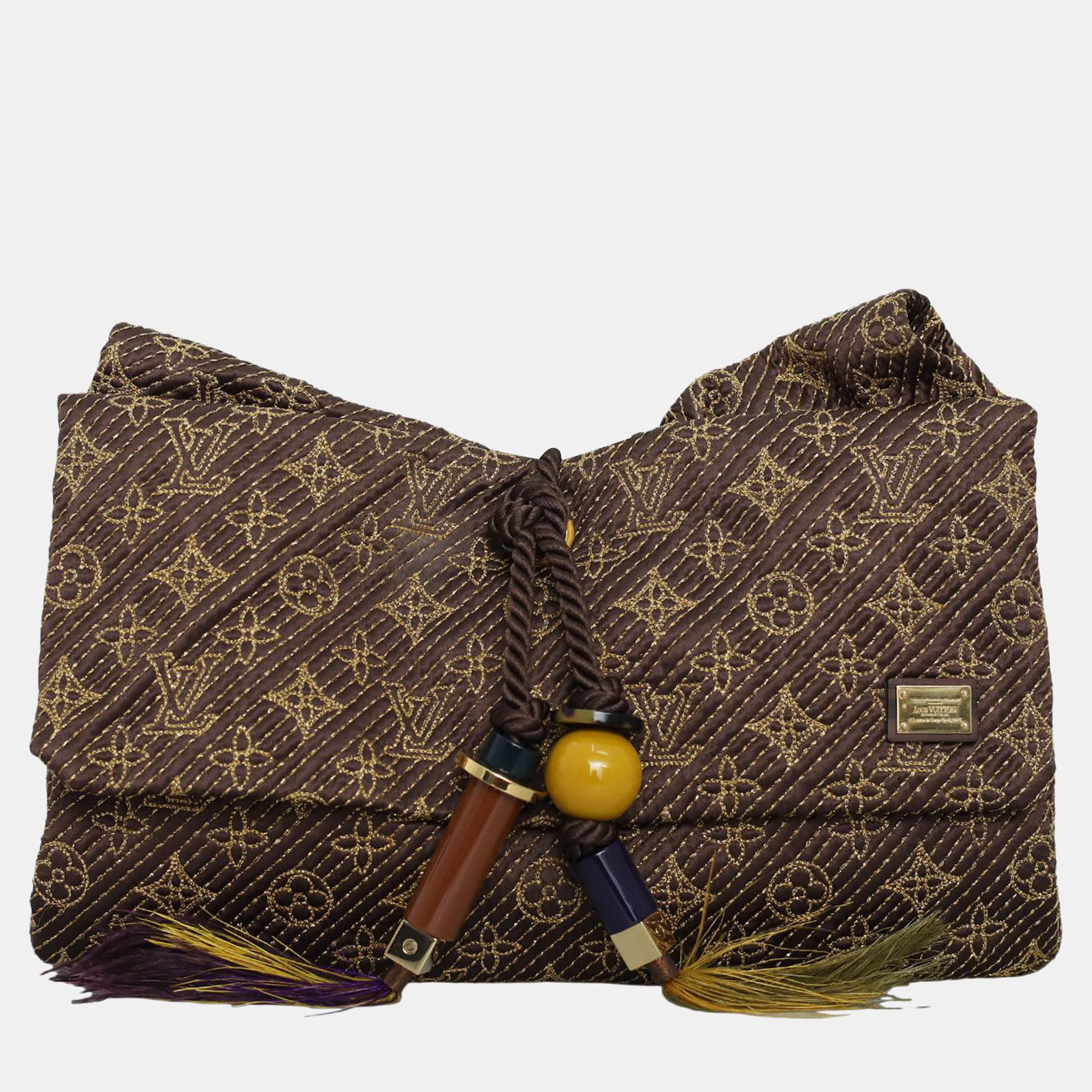 

Louis Vuitton Coconut Monogram Metisse African Queen Clutch, Brown