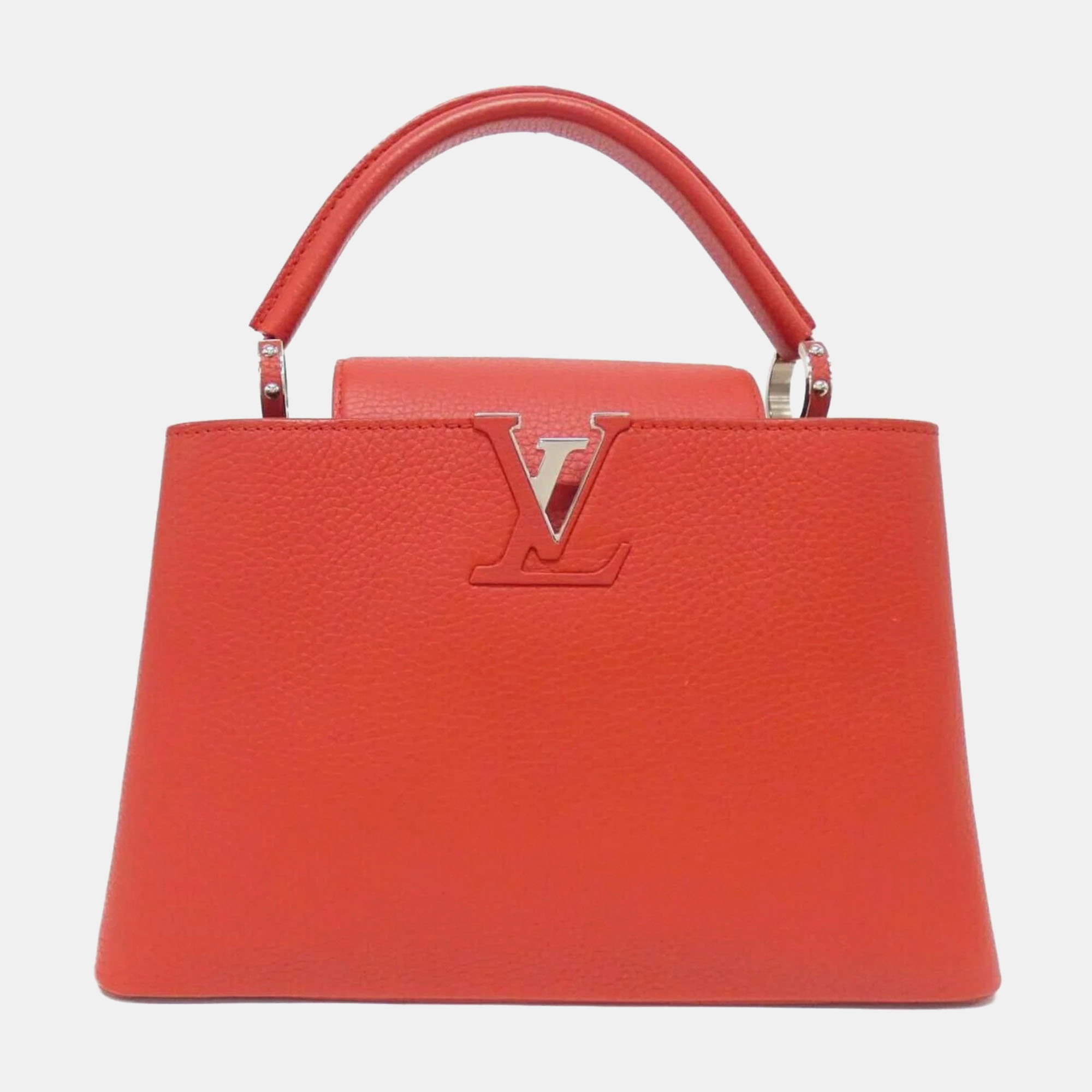 

Louis Vuitton Orange, Red Leather Capucines PM Shoulder Bag