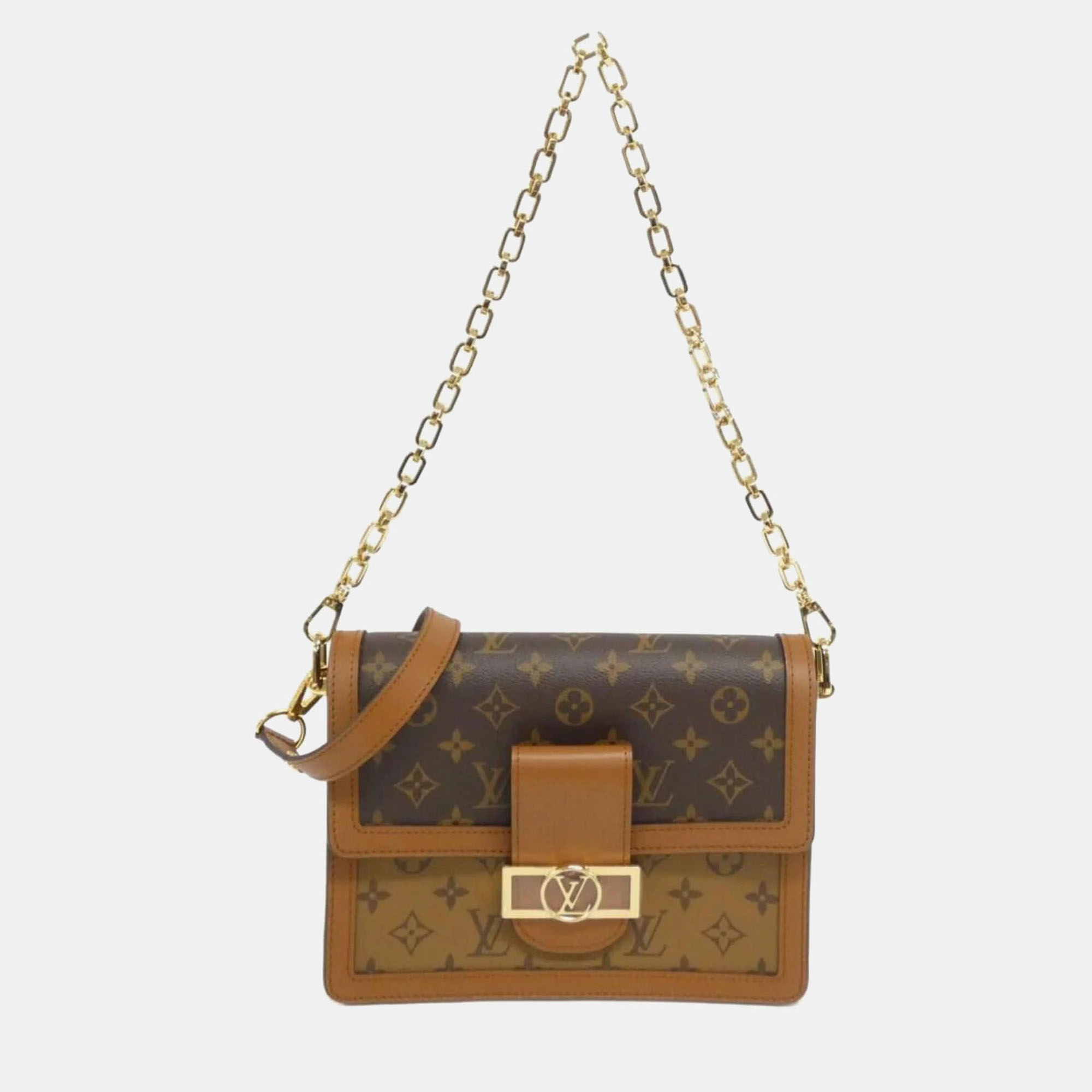 

Louis Vuitton Monogram Reverse Dauphine Mm Shoulder Bag, Brown