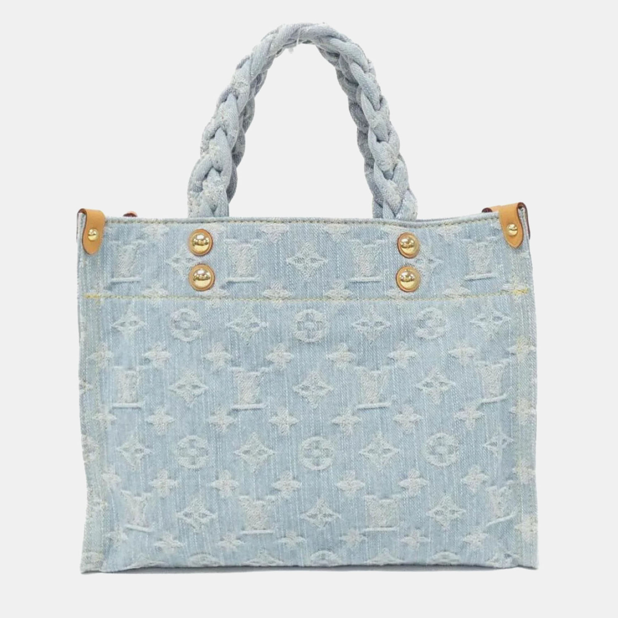 

Louis Vuitton Blue Monogram Denim By The Pool Let Go Tote Bag