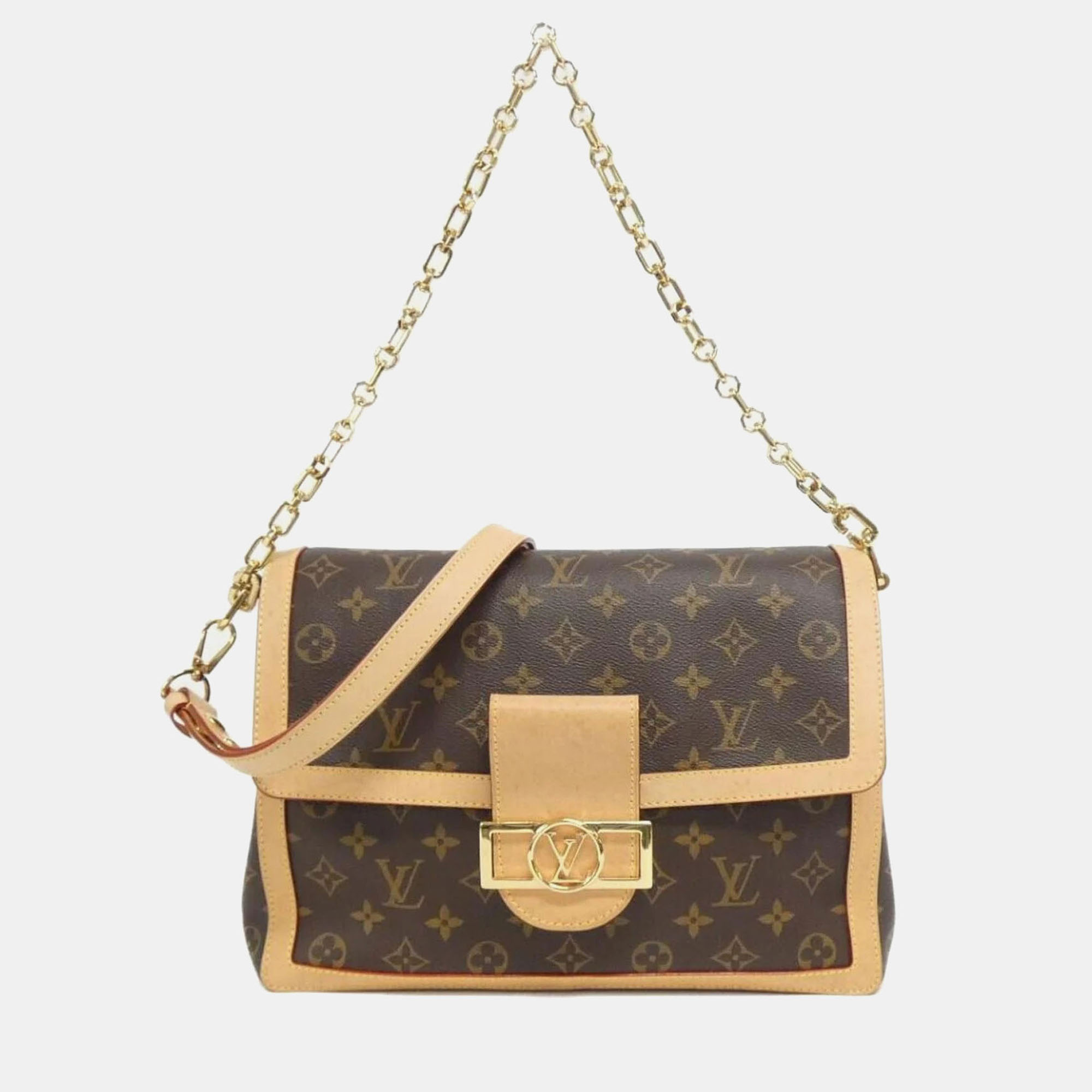 

Louis Vuitton Brown Monogram Dauphine Soft GM Shoulder Bag