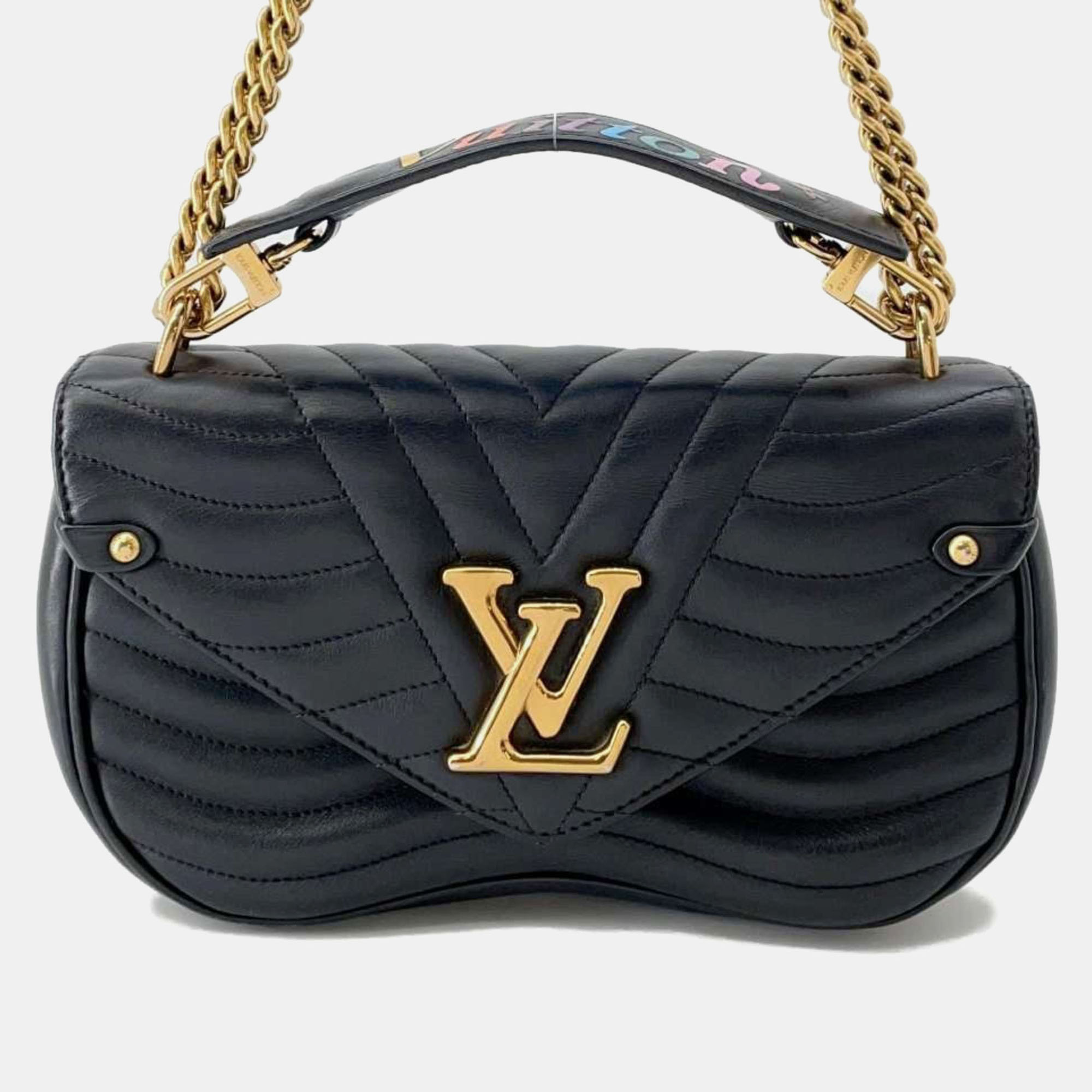 

Louis Vuitton Black New Wave Mm Chain Shoulder Bag