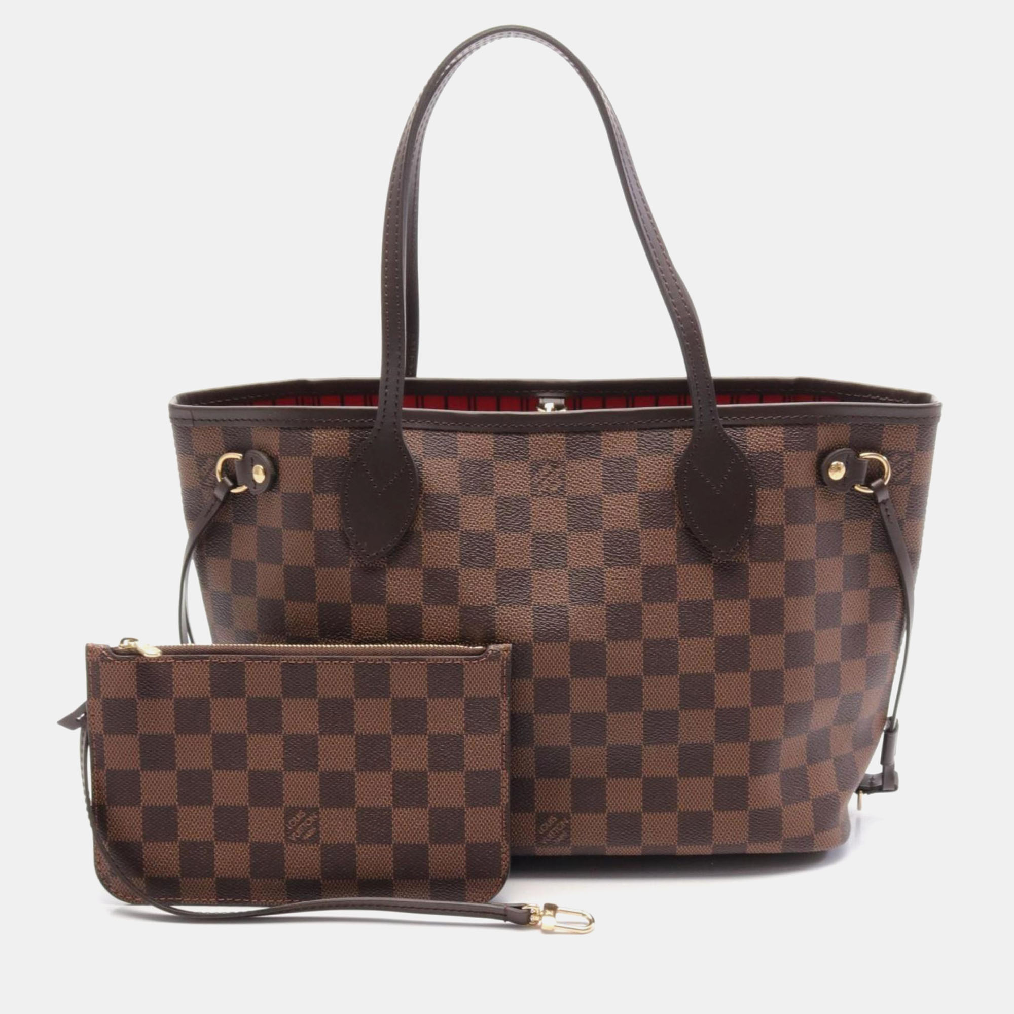 

Louis Vuitton Brown Coated Canvas Neverfull PM Tote Bag