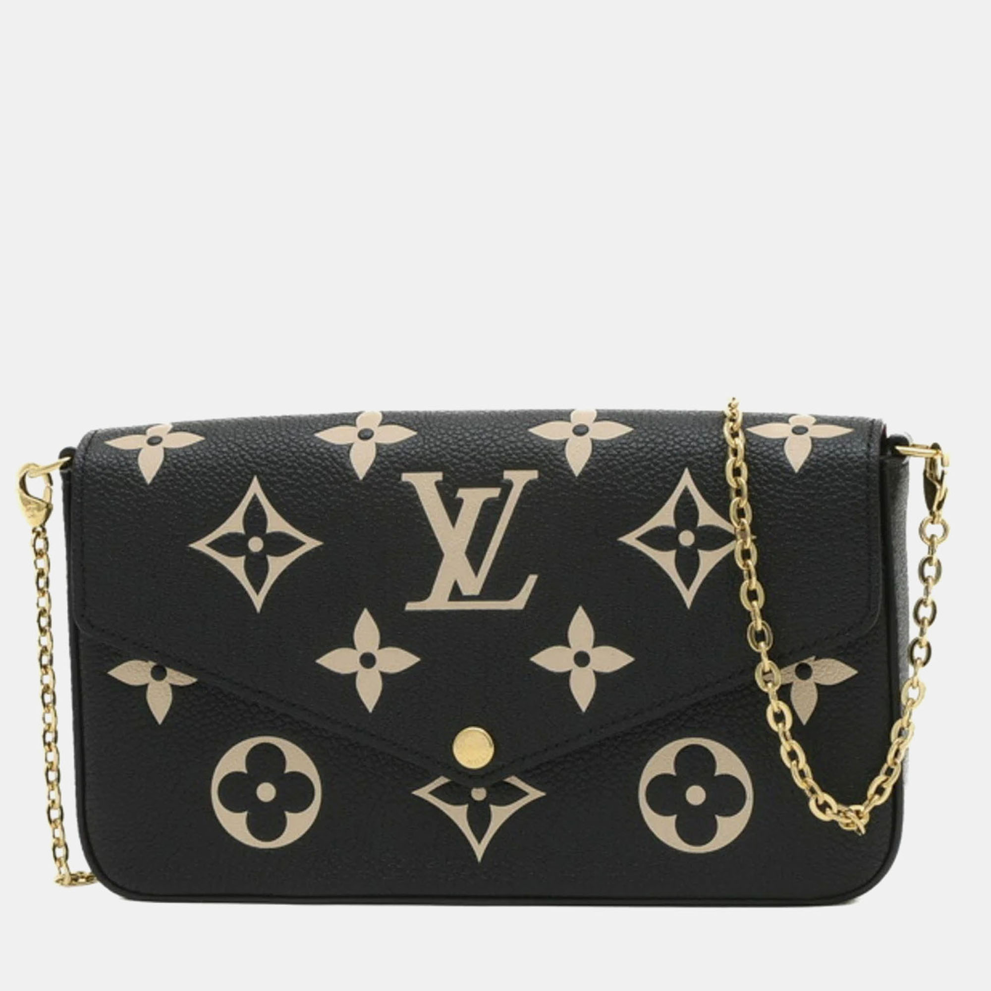 

Louis Vuitton Monogram Empreinte Pochette Felicie Chain Shoulder Bag, Black