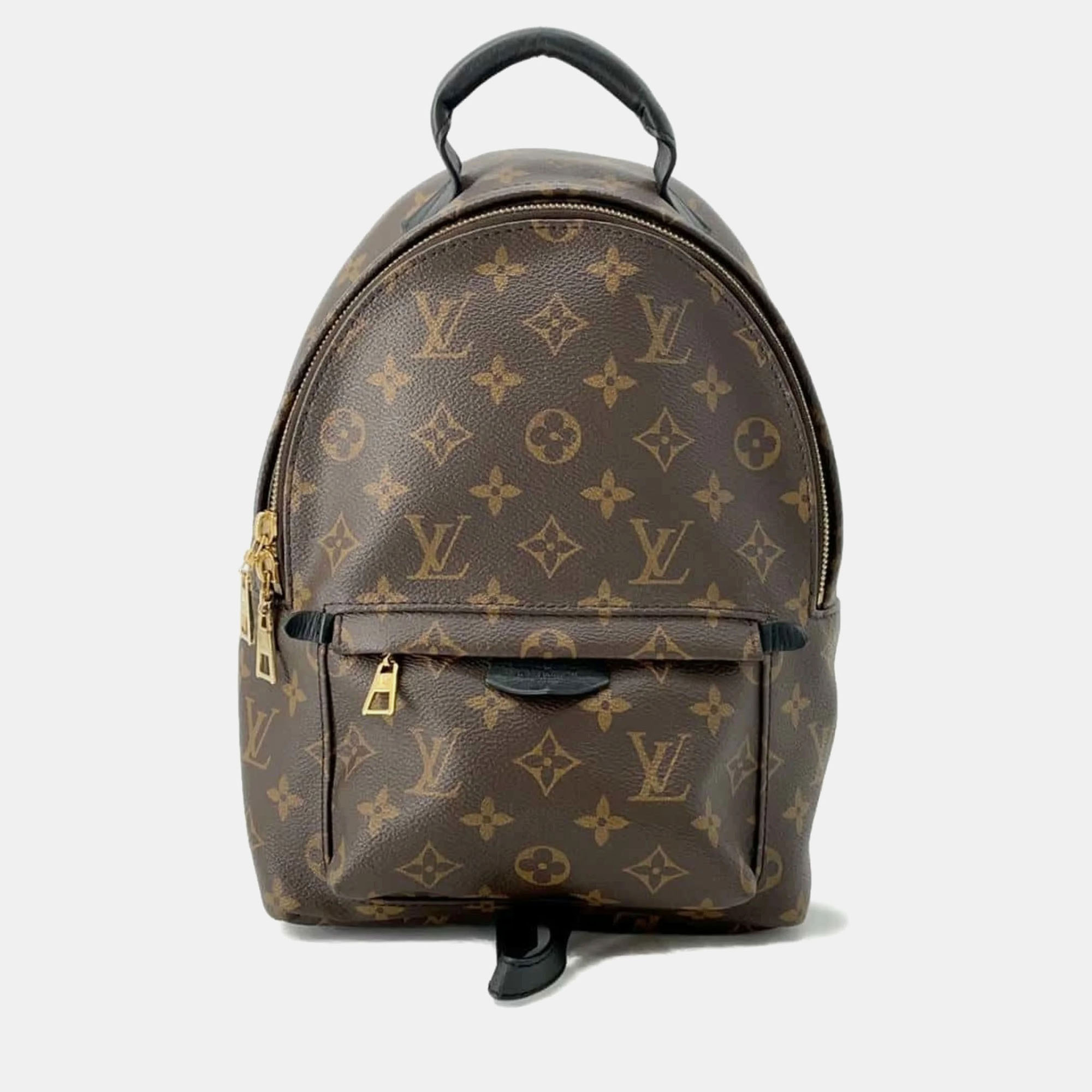 

Louis Vuitton Black Monogram Palm Springs PM Backpack, Brown