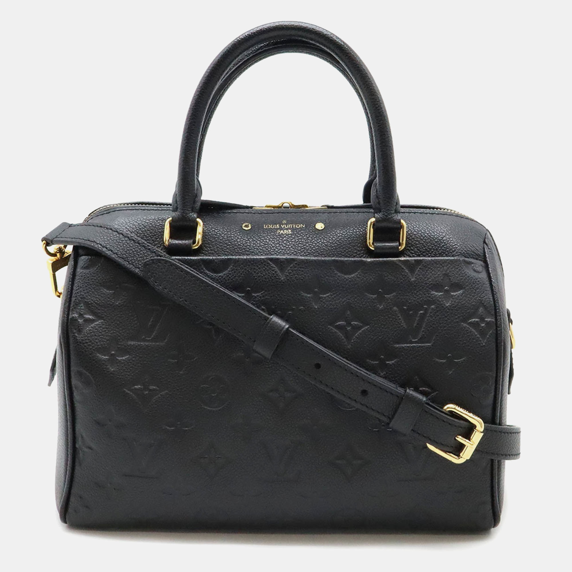 

Louis Vuitton Monogram Empreinte Speedy Bandouliere 25 Nm Handbag Noir, Black