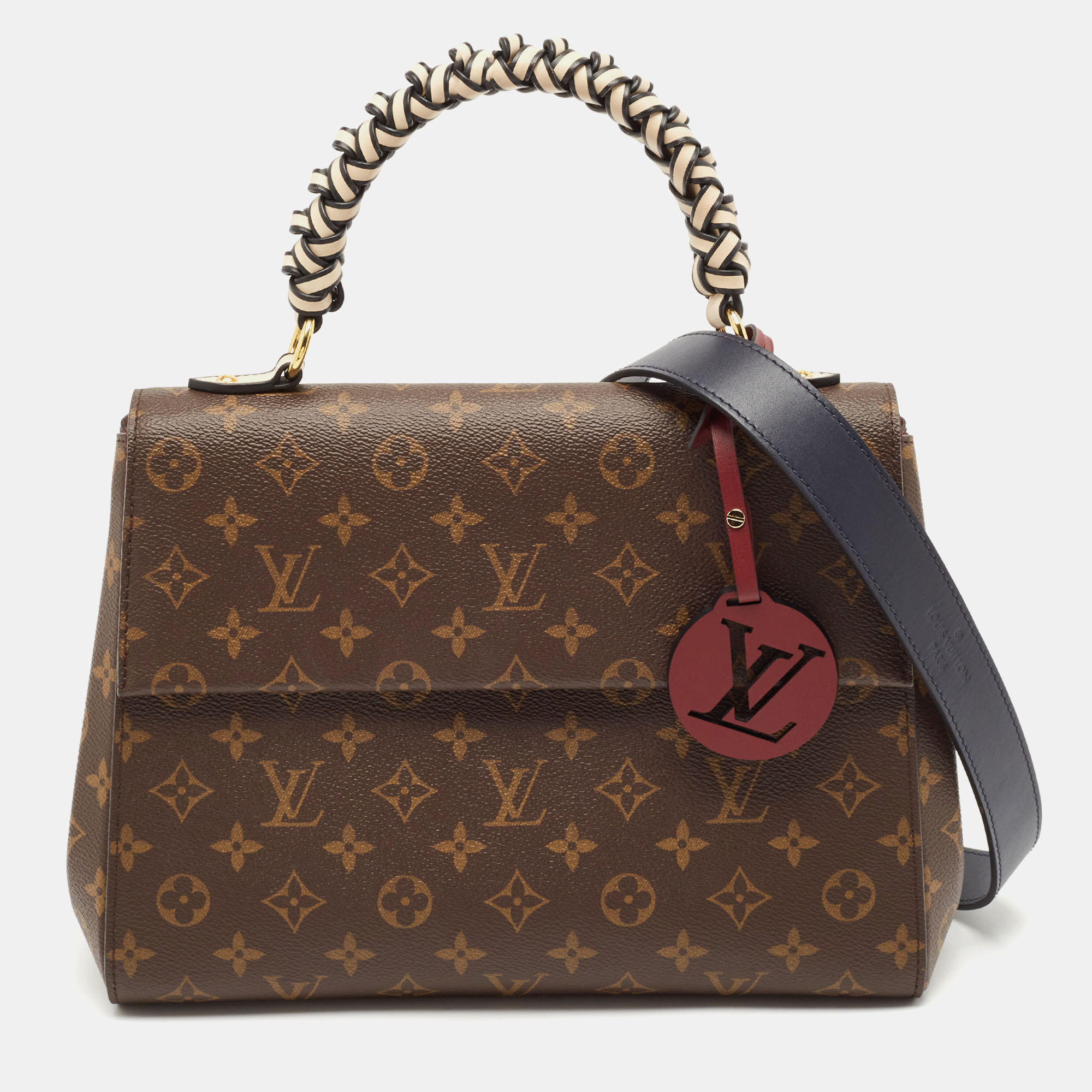 

Louis Vuitton Monogram Canvas Braided Cluny MM Bag, Brown