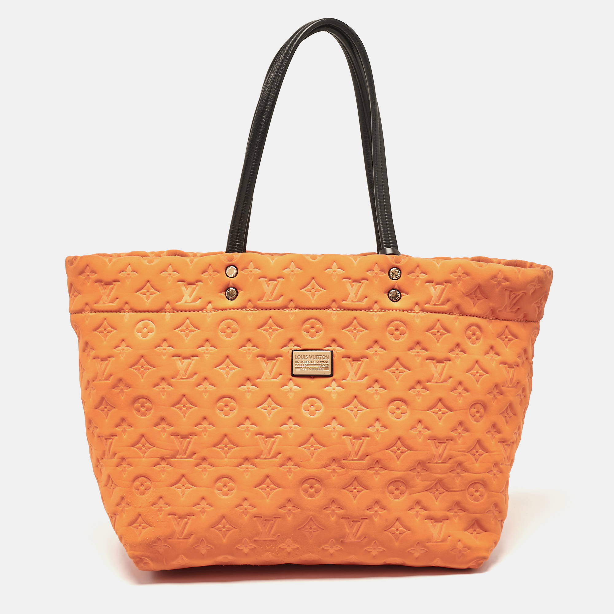 

Louis Vuitton Orange Monogram Neoprene Scuba MM Bag