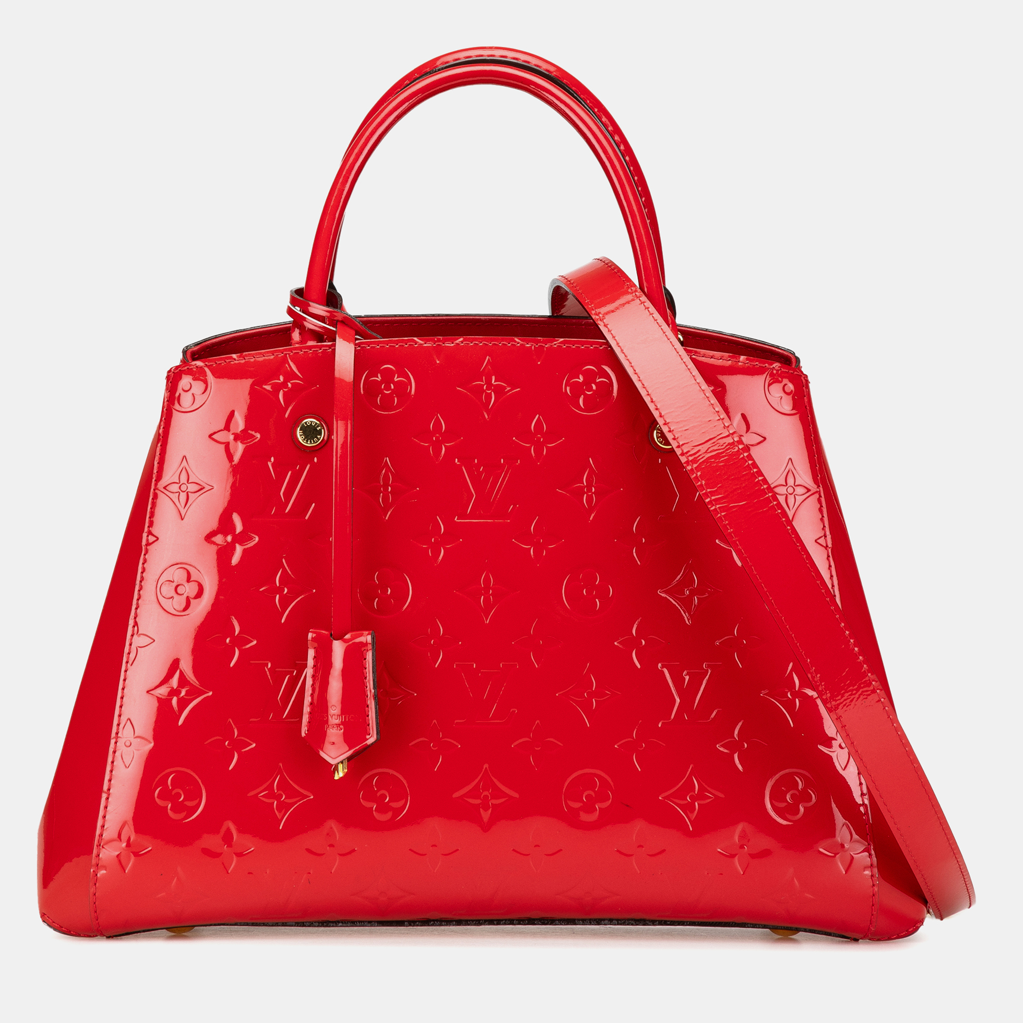 

Louis Vuitton Red Monogram Vernis Montaigne MM