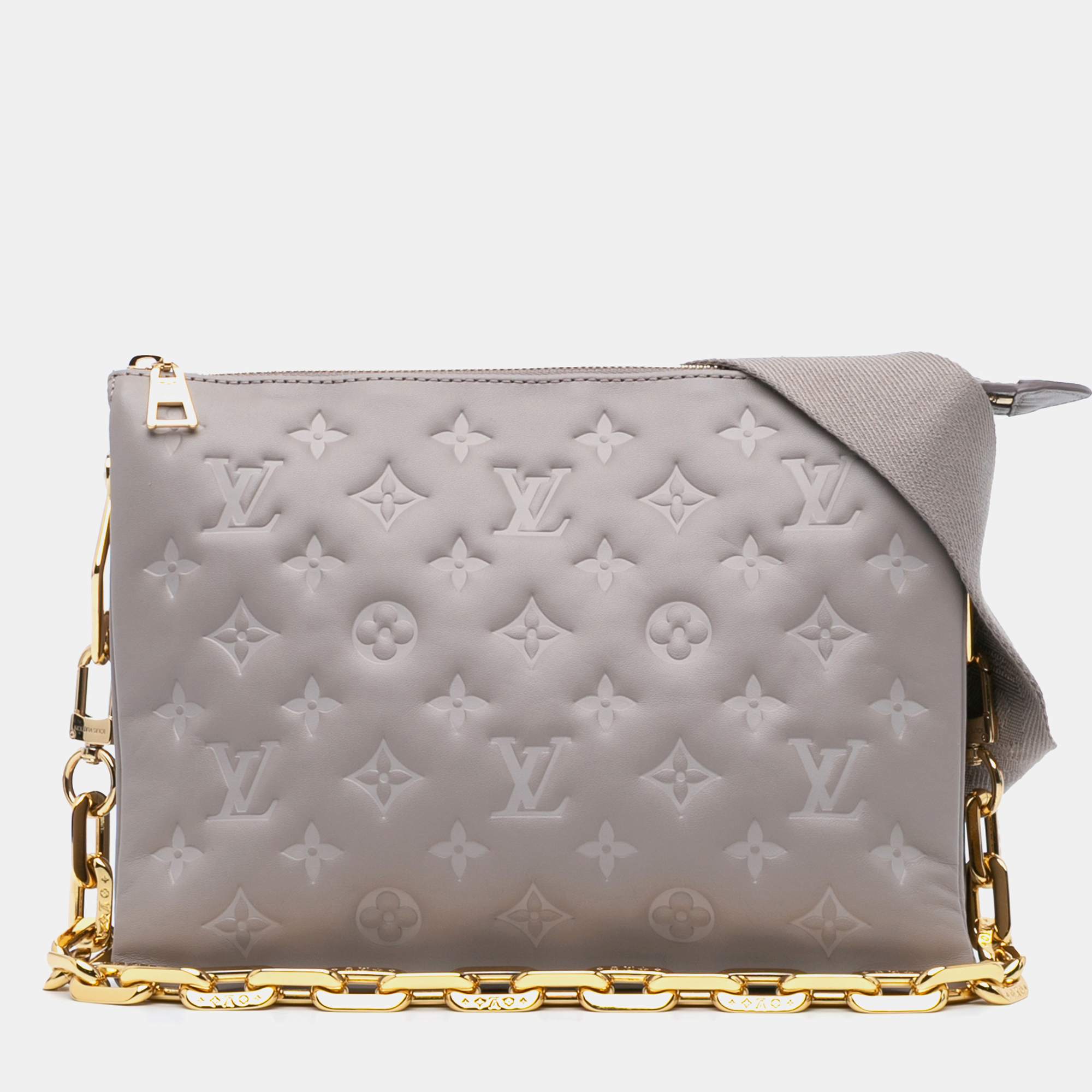 

Louis Vuitton Grey Monogram Coussin PM