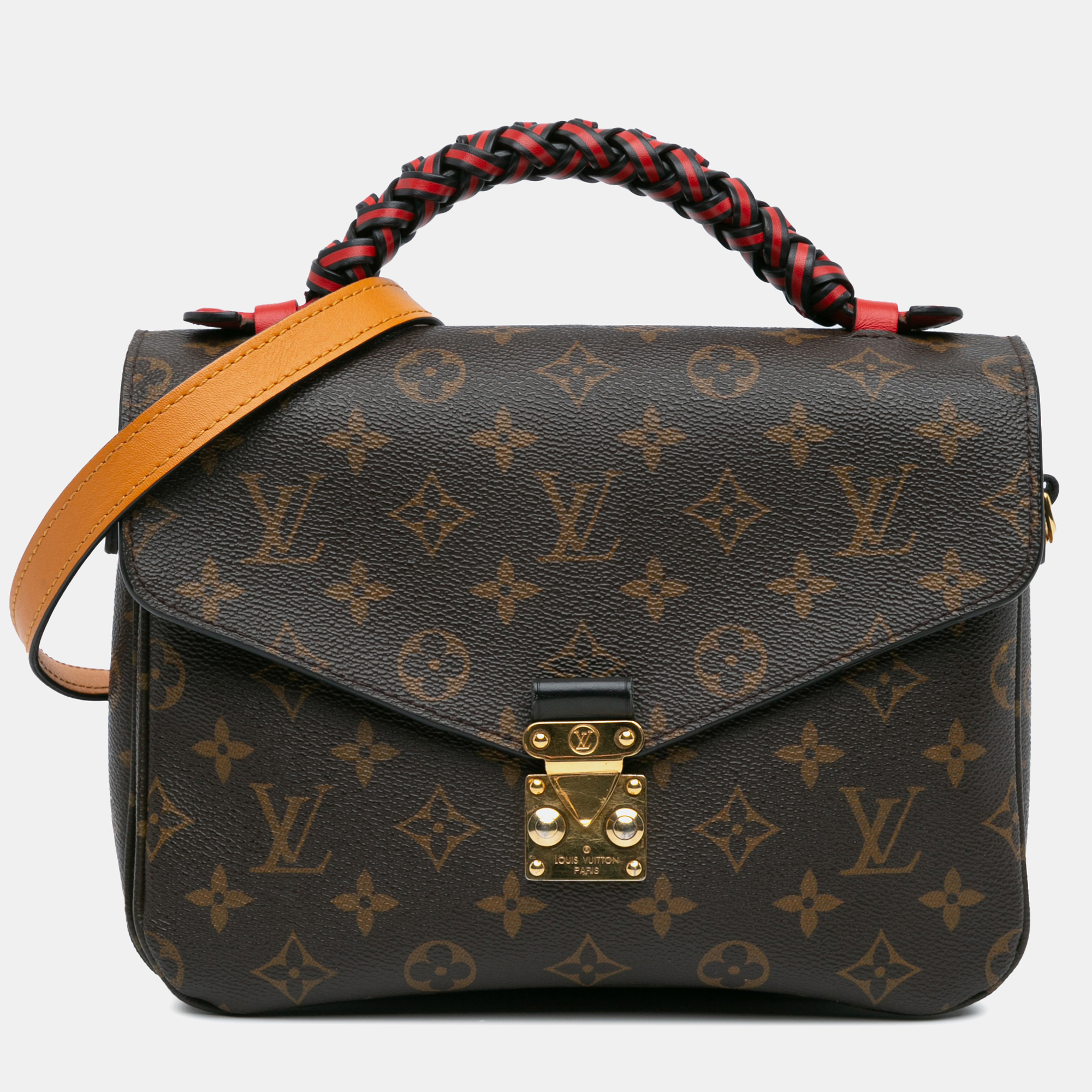 

Louis Vuitton Brown Monogram Braided Pochette Metis