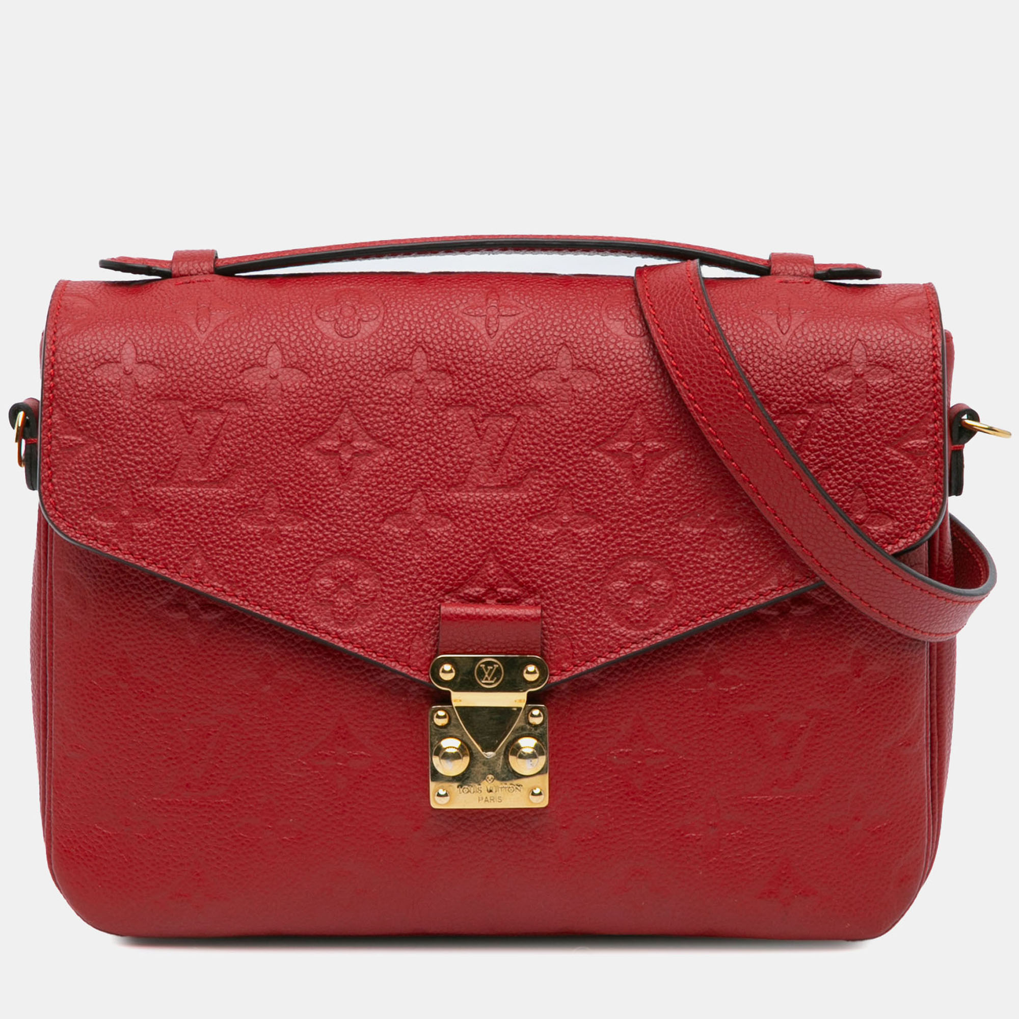 

Louis Vuitton Red Monogram Empreinte Pochette Metis