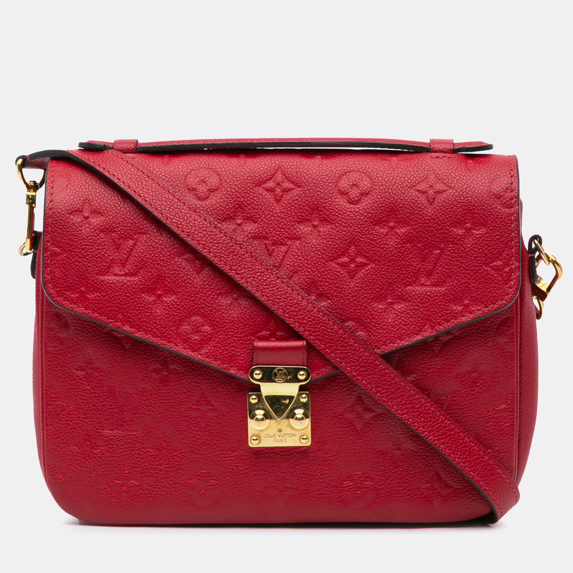 

Louis Vuitton Red Monogram Empreinte Pochette Metis