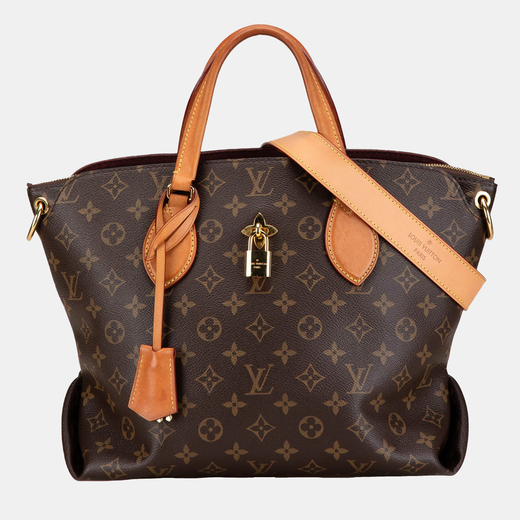 

Louis Vuitton Brown Monogram Flower Zipped Tote MM