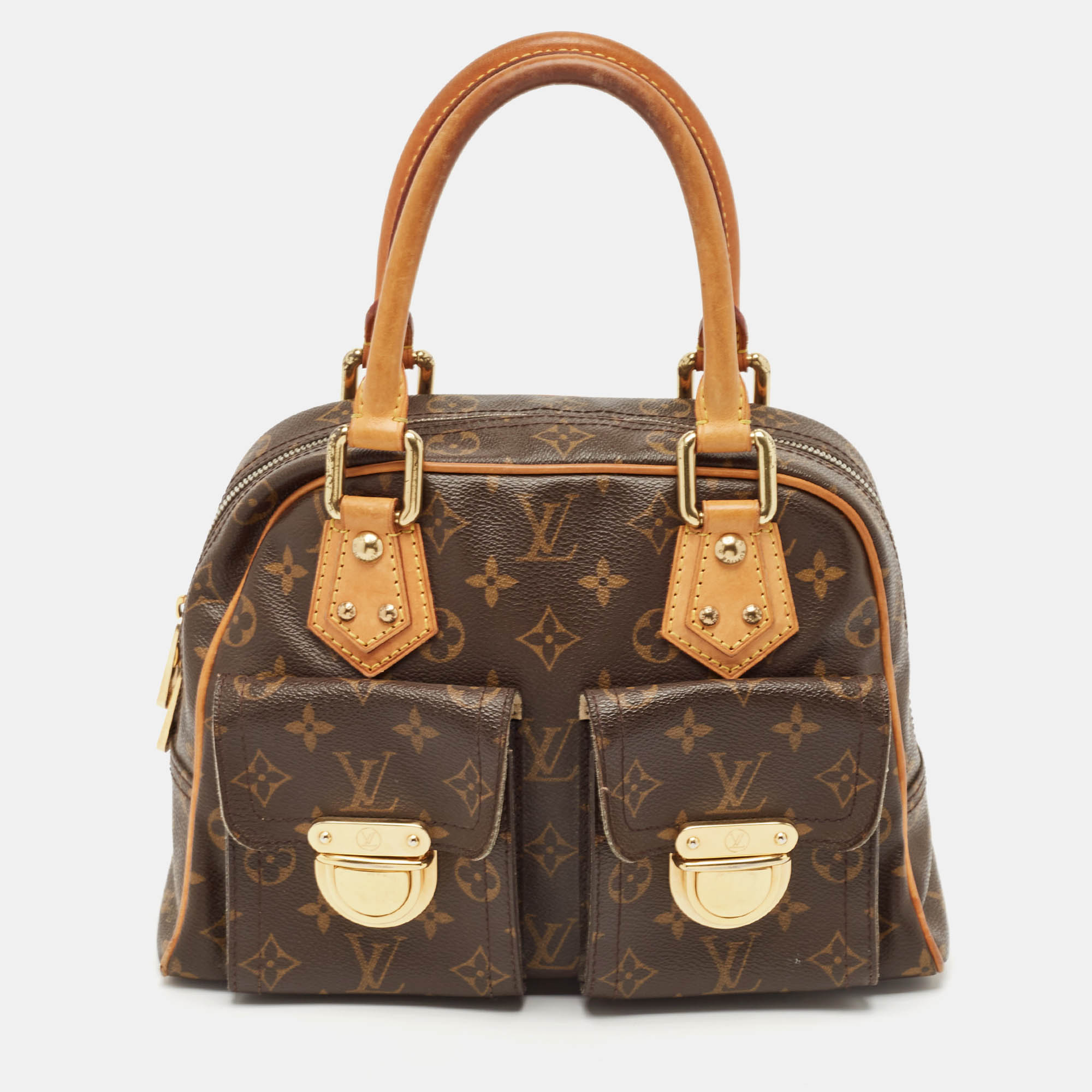 

Louis Vuitton Monogram Canvas Manhattan PM Bag, Brown