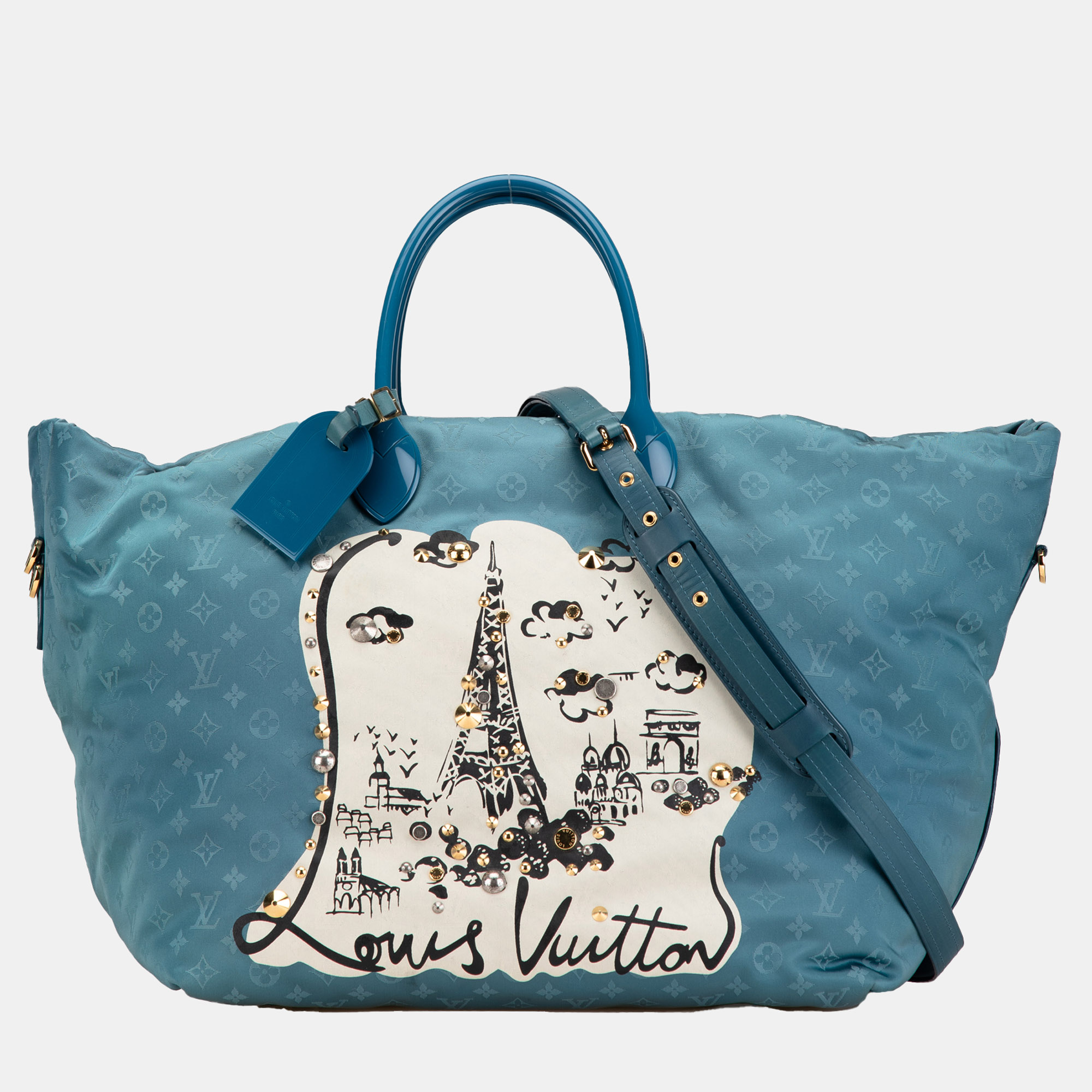 

Louis Vuitton Blue Monogram Nylon Nouvelle Vague Beach Bag