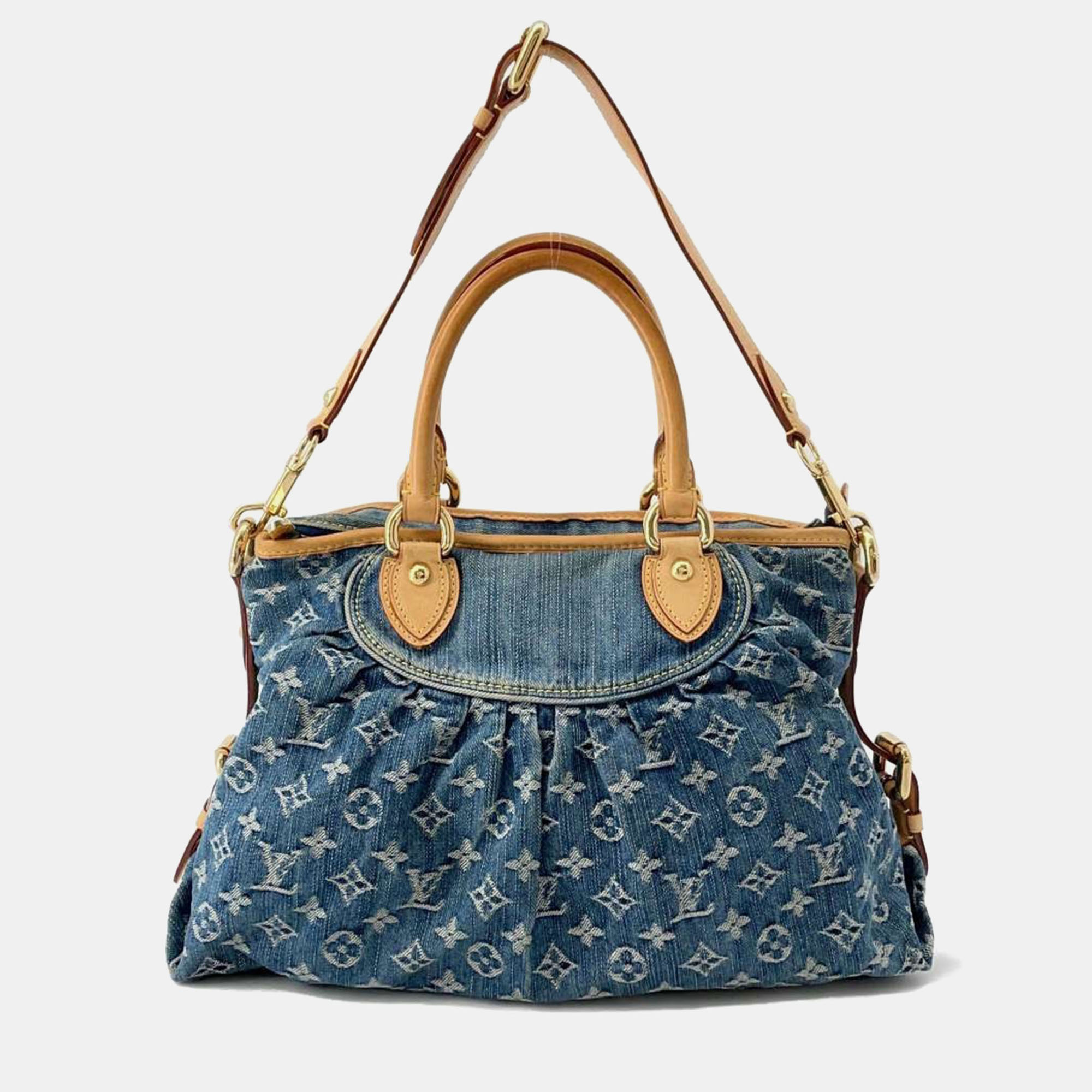 

Louis Vuitton Blue Monogram Denim Neo Cabby MM Satchel Bag