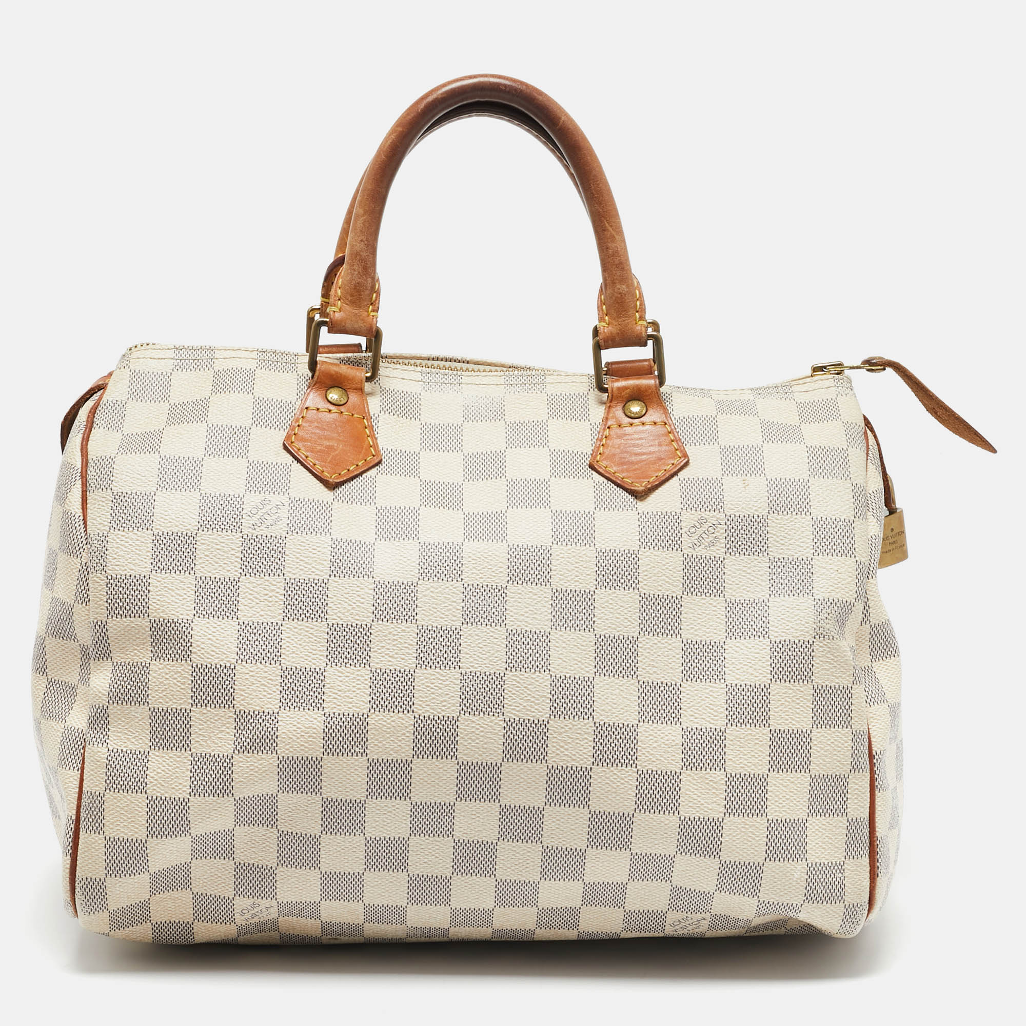 

Louis Vuitton Damier Azur Canvas Speedy 30 Bag, White