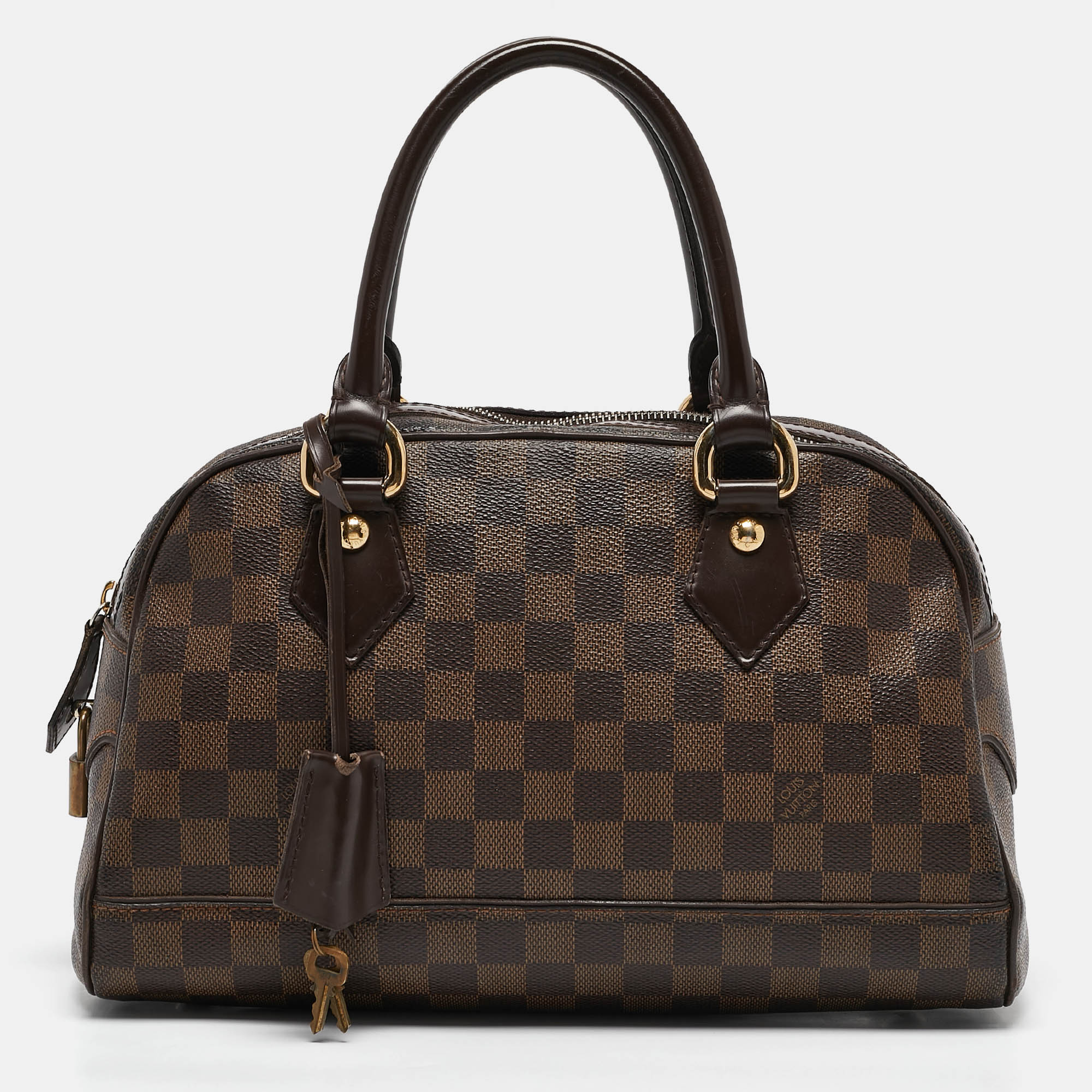 

Louis Vuitton Damier Canvas Duomo Bowler Bag, Brown