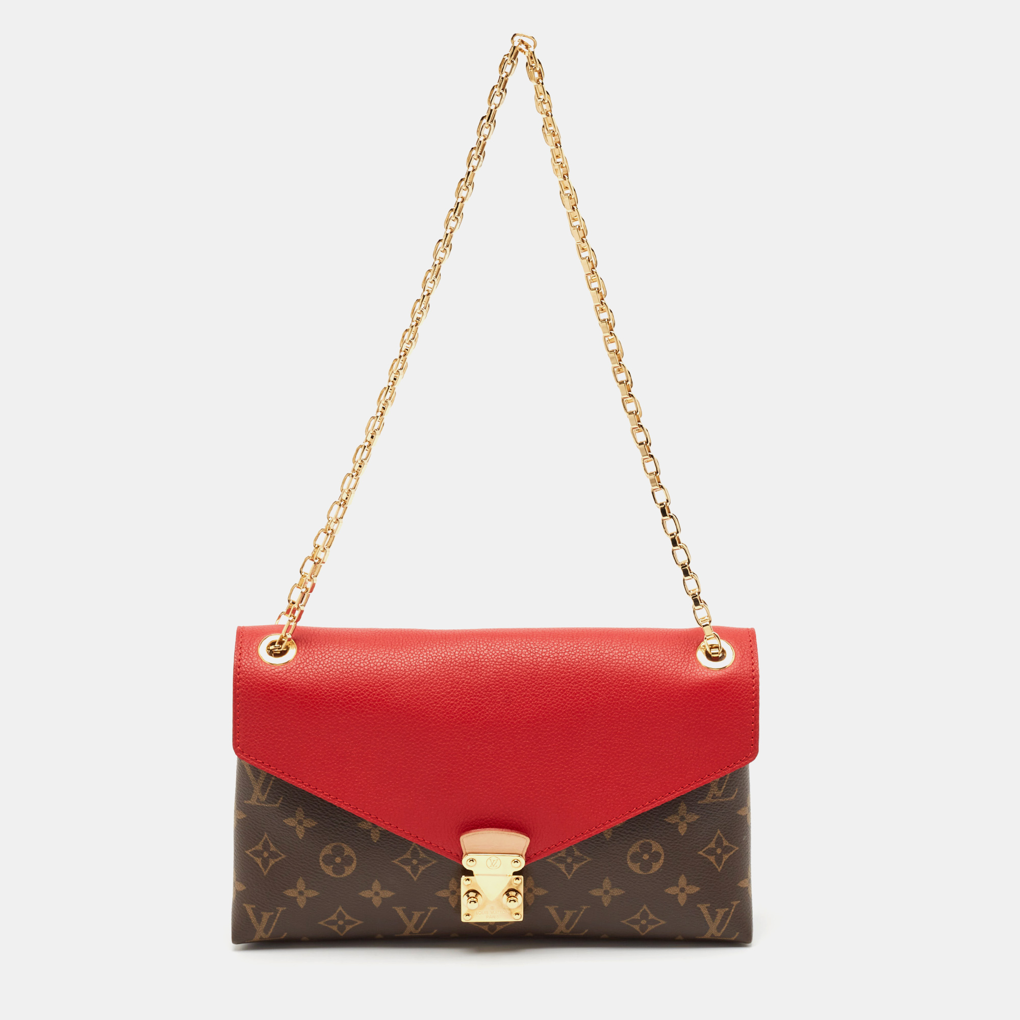 

Louis Vuitton Cerise Monogram Canvas Pallas Chain Bag, Red