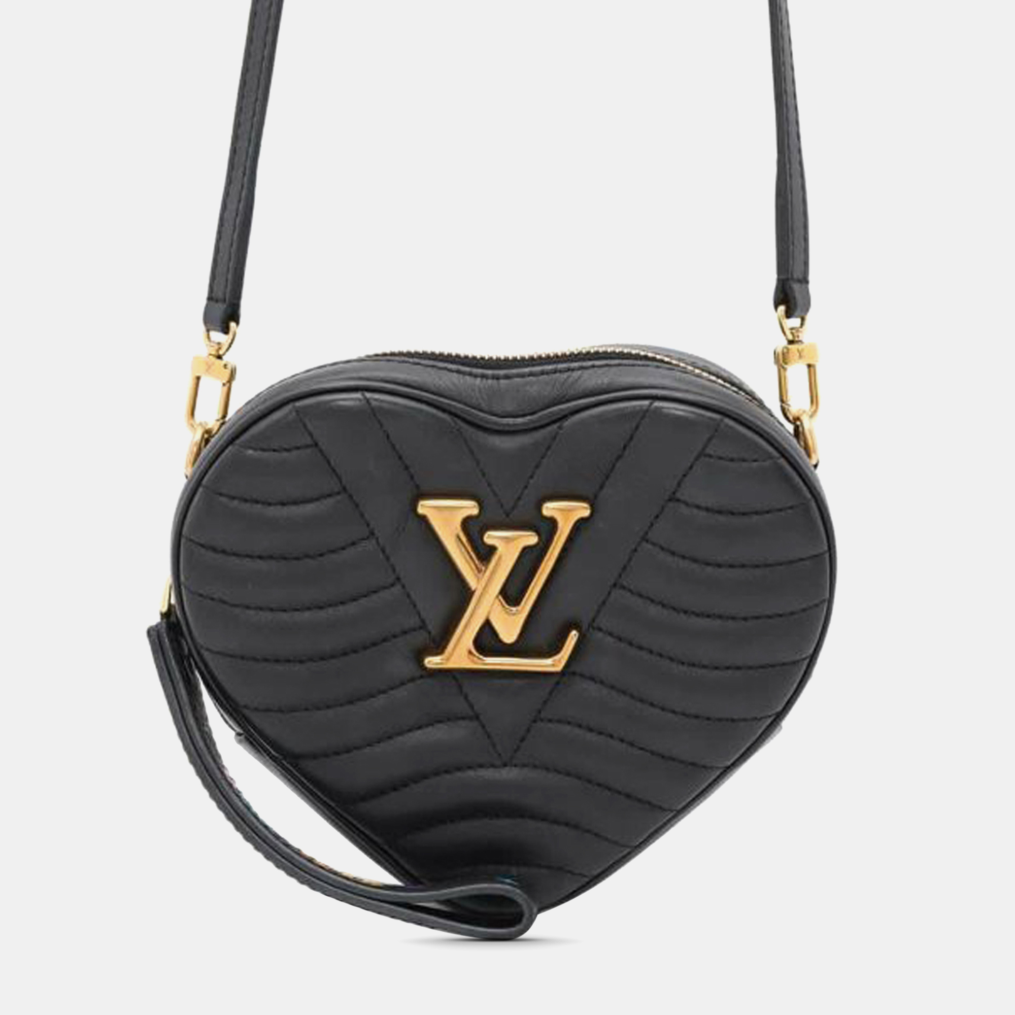 

Louis Vuitton Black Leather New Wave Heart Crossbody