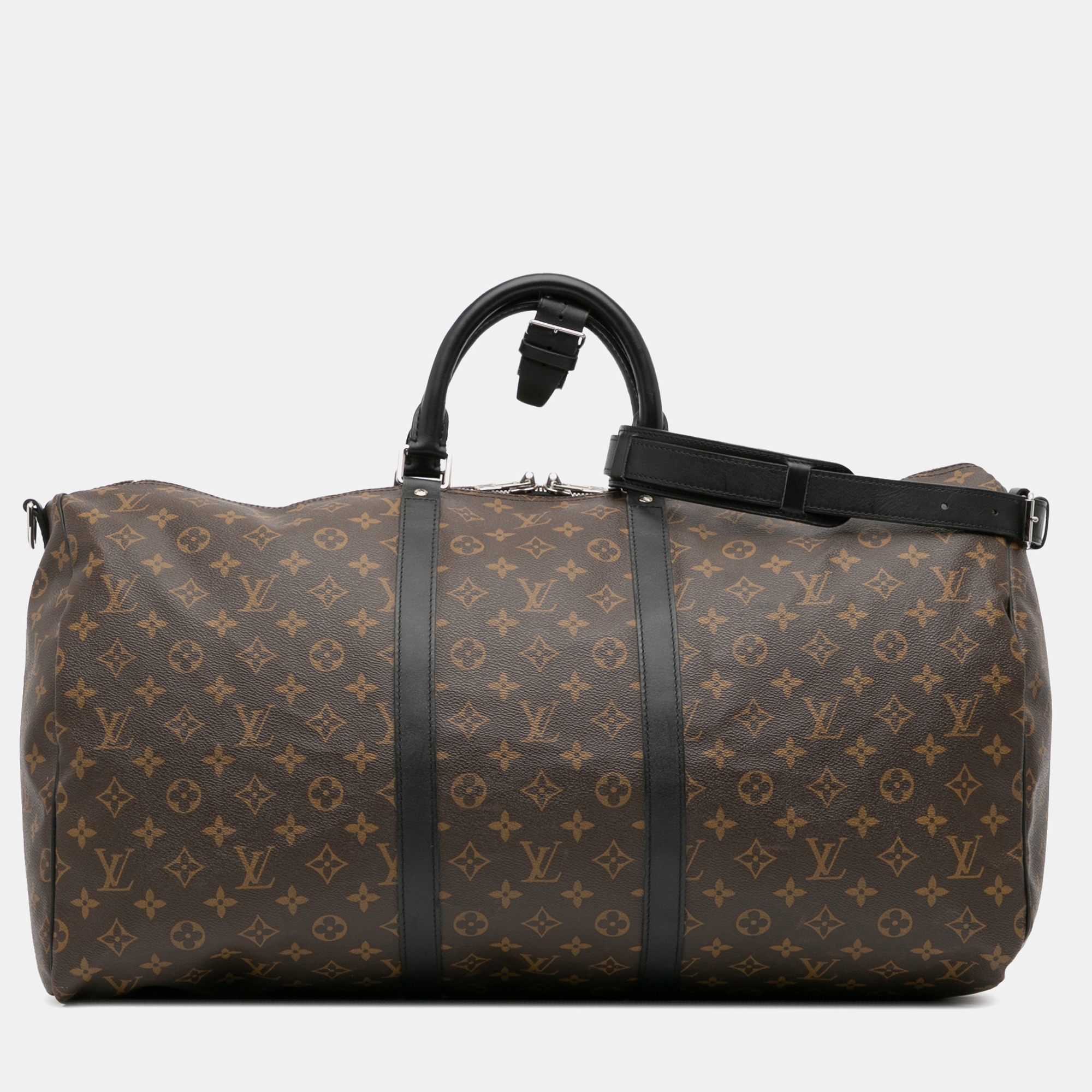 

Louis Vuitton Brown Monogram Macassar Keepall Bandouliere 55