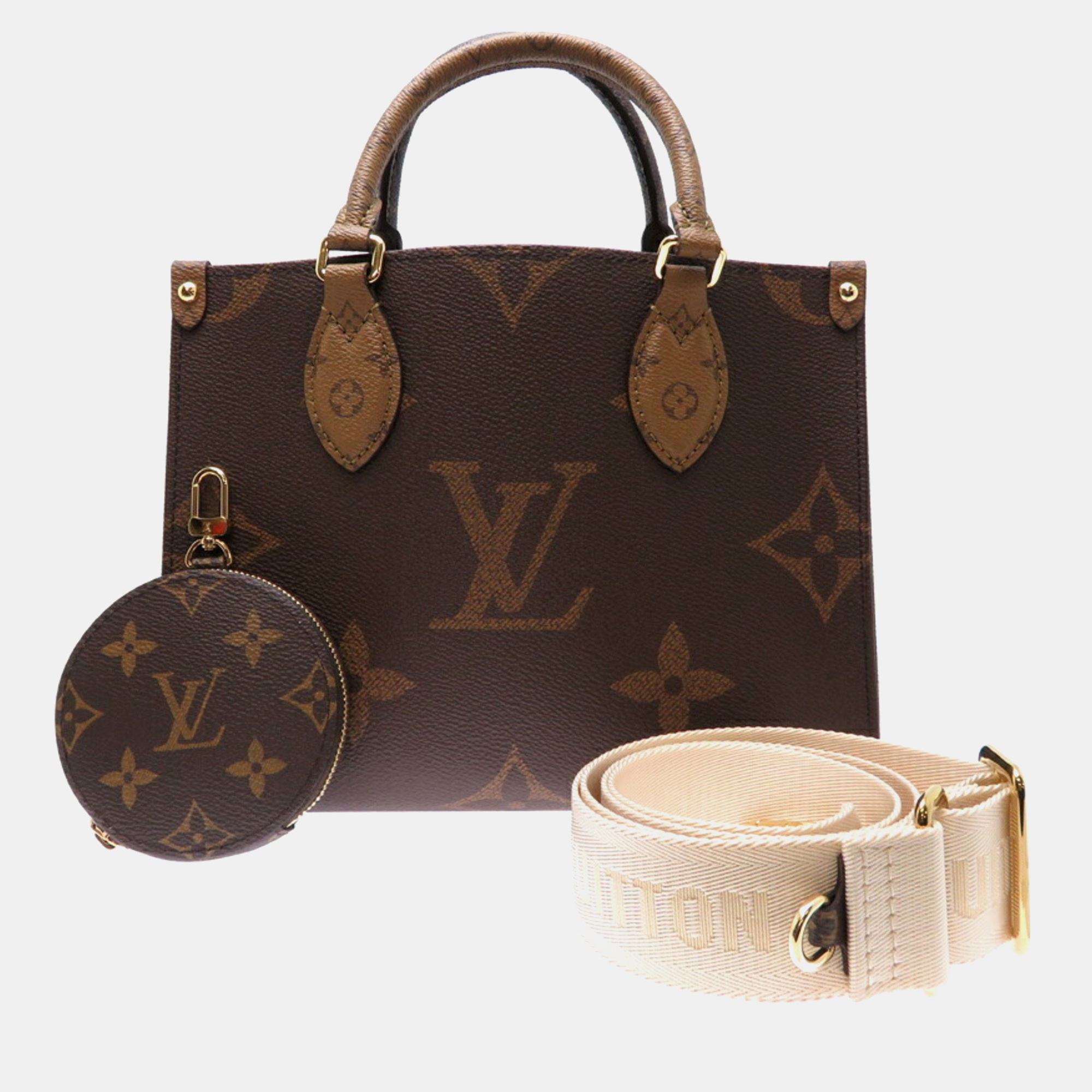 

Louis Vuitton Brown Monogram Reverse Canvas OnTheGo PM Handbag