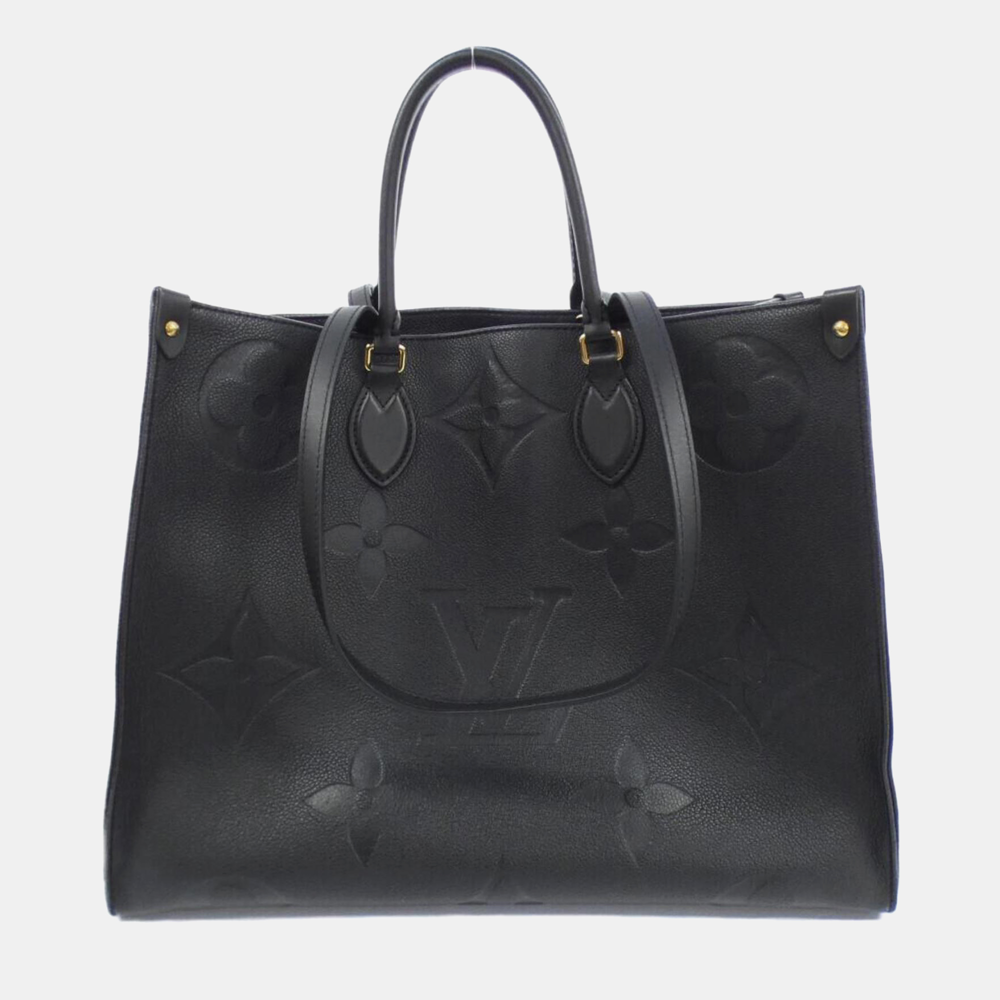 

Louis Vuitton Black Monogram Empreinte Leather OnTheGo GM Tote Bag