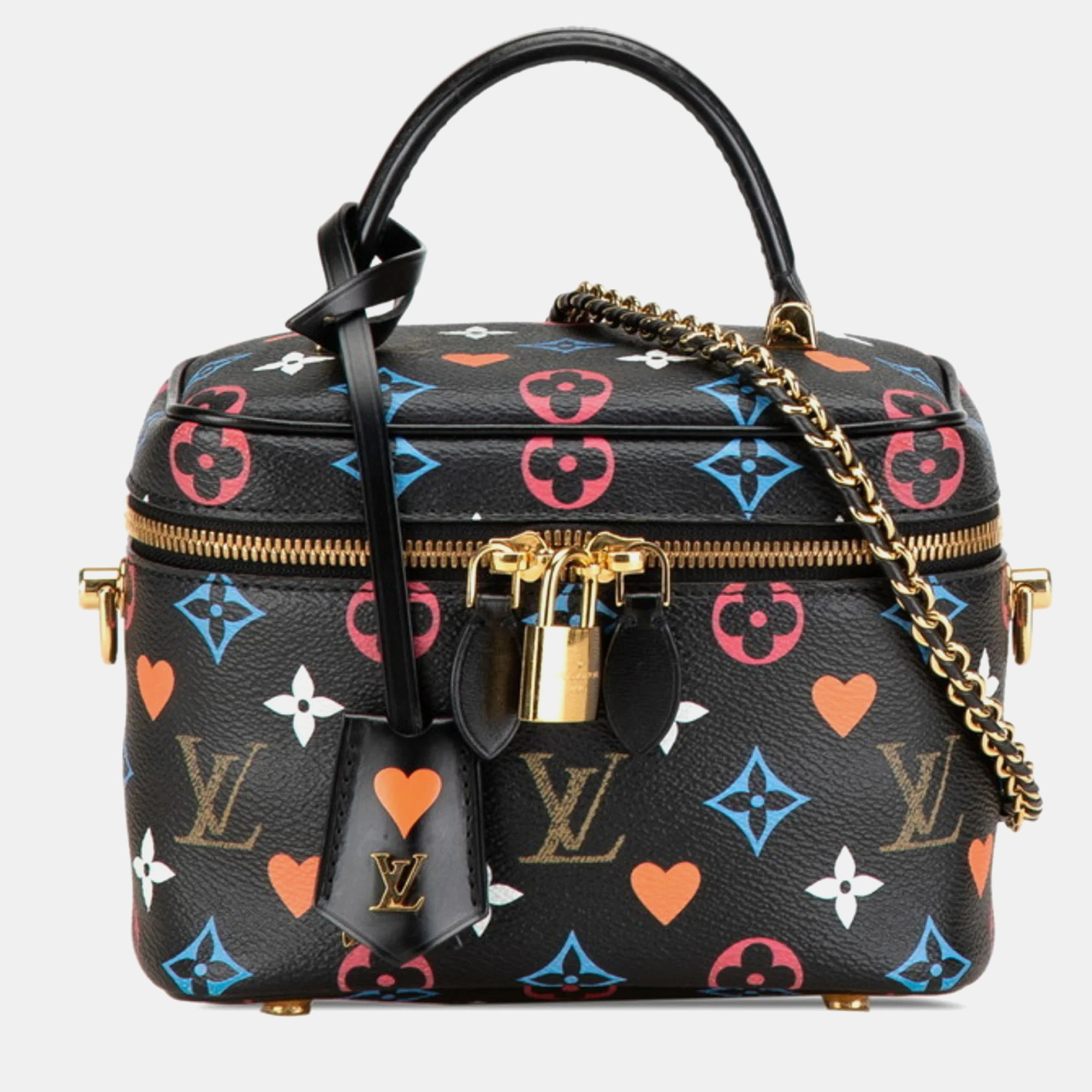 

Louis Vuitton Black Leather Monogram Game On Vanity PM Bag