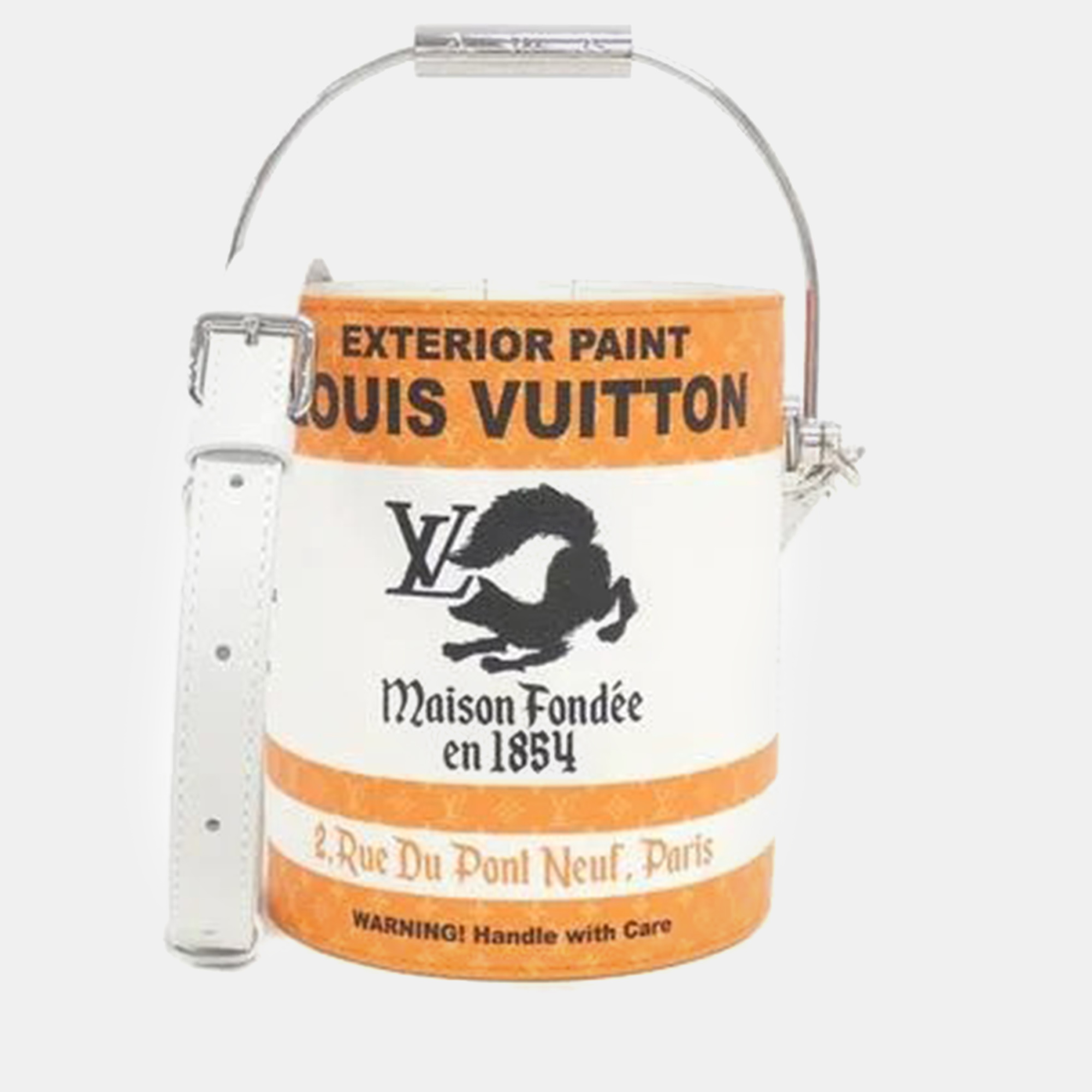 

Louis Vuitton Orange LV Paint Can Bag