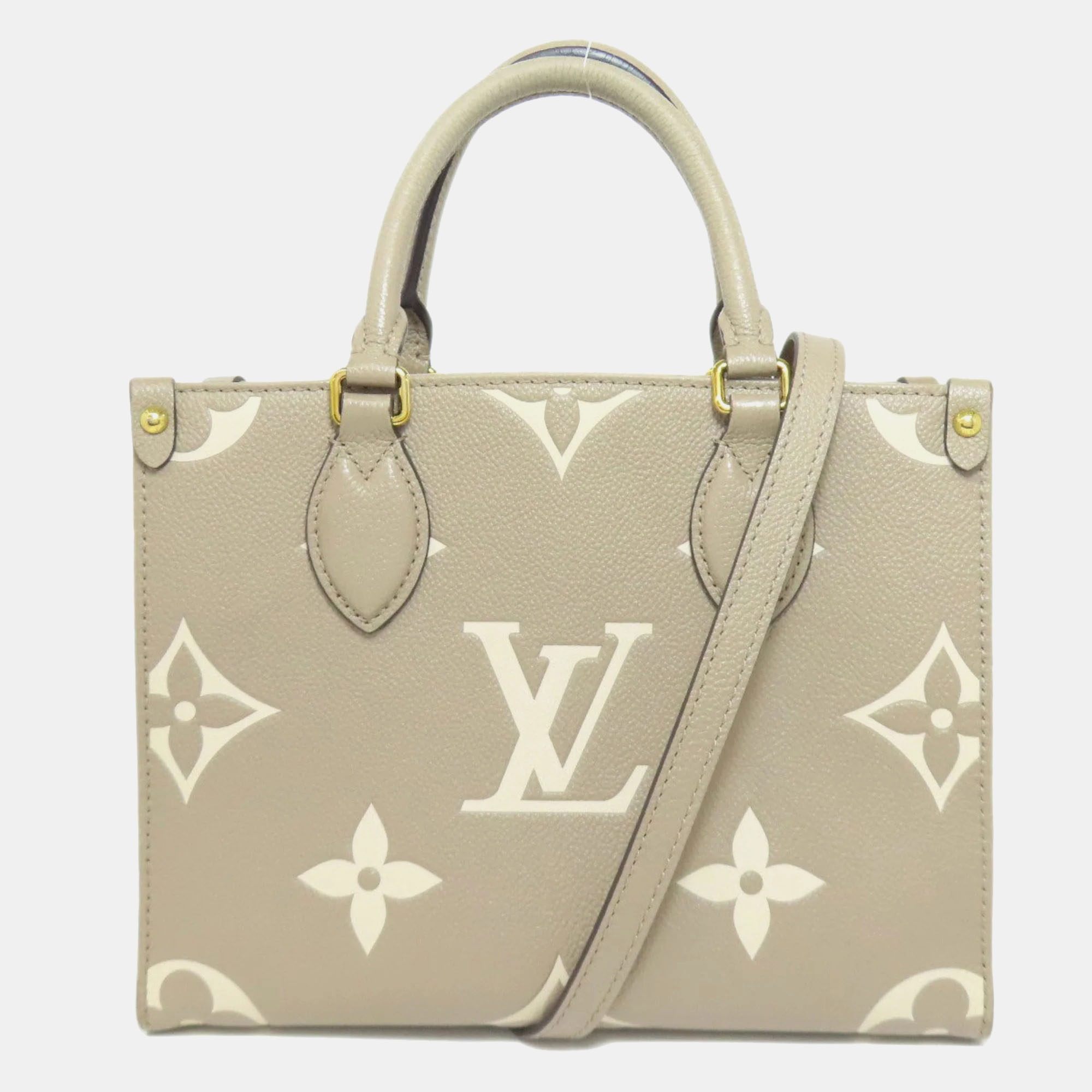 

Louis Vuitton Monogram Empreinte On the Go PM Handbag, Beige