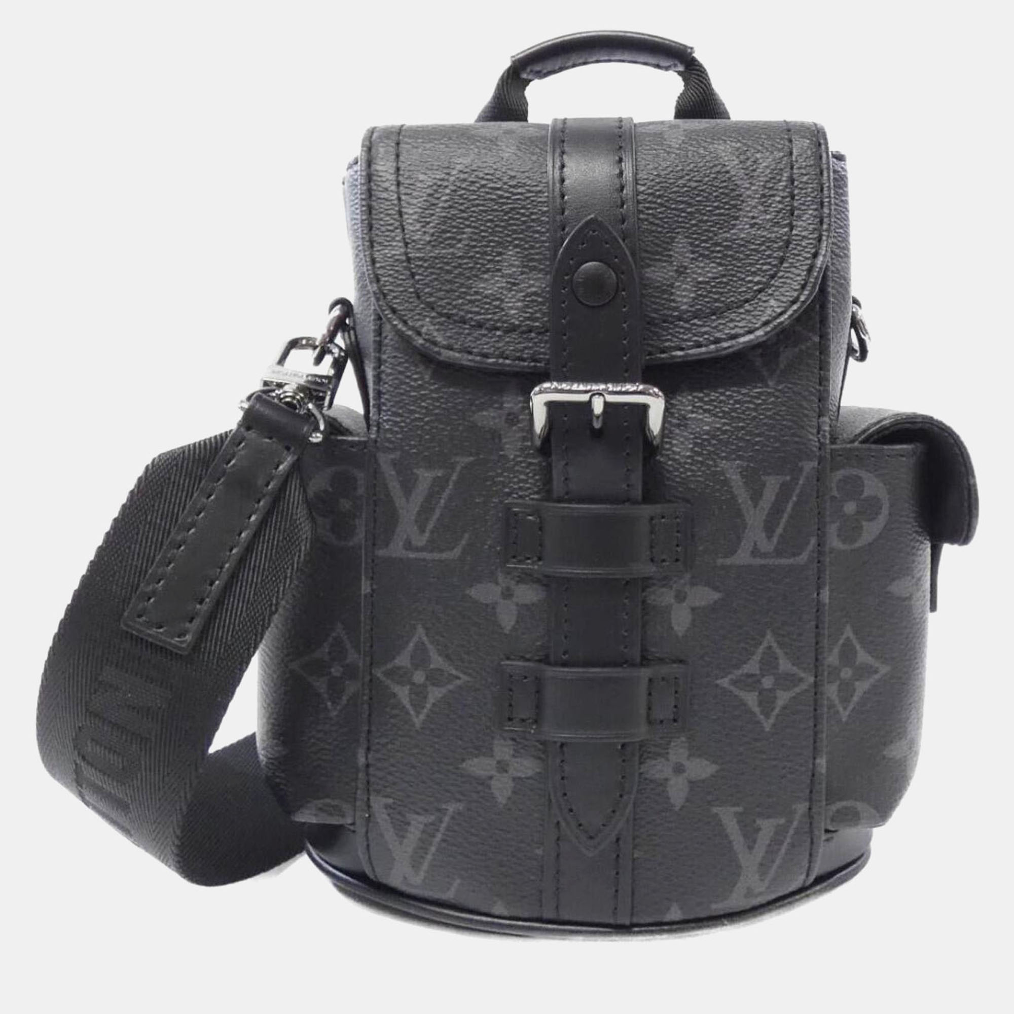 

Louis Vuitton Monogram Eclipse Nano Christopher Backpack, Black