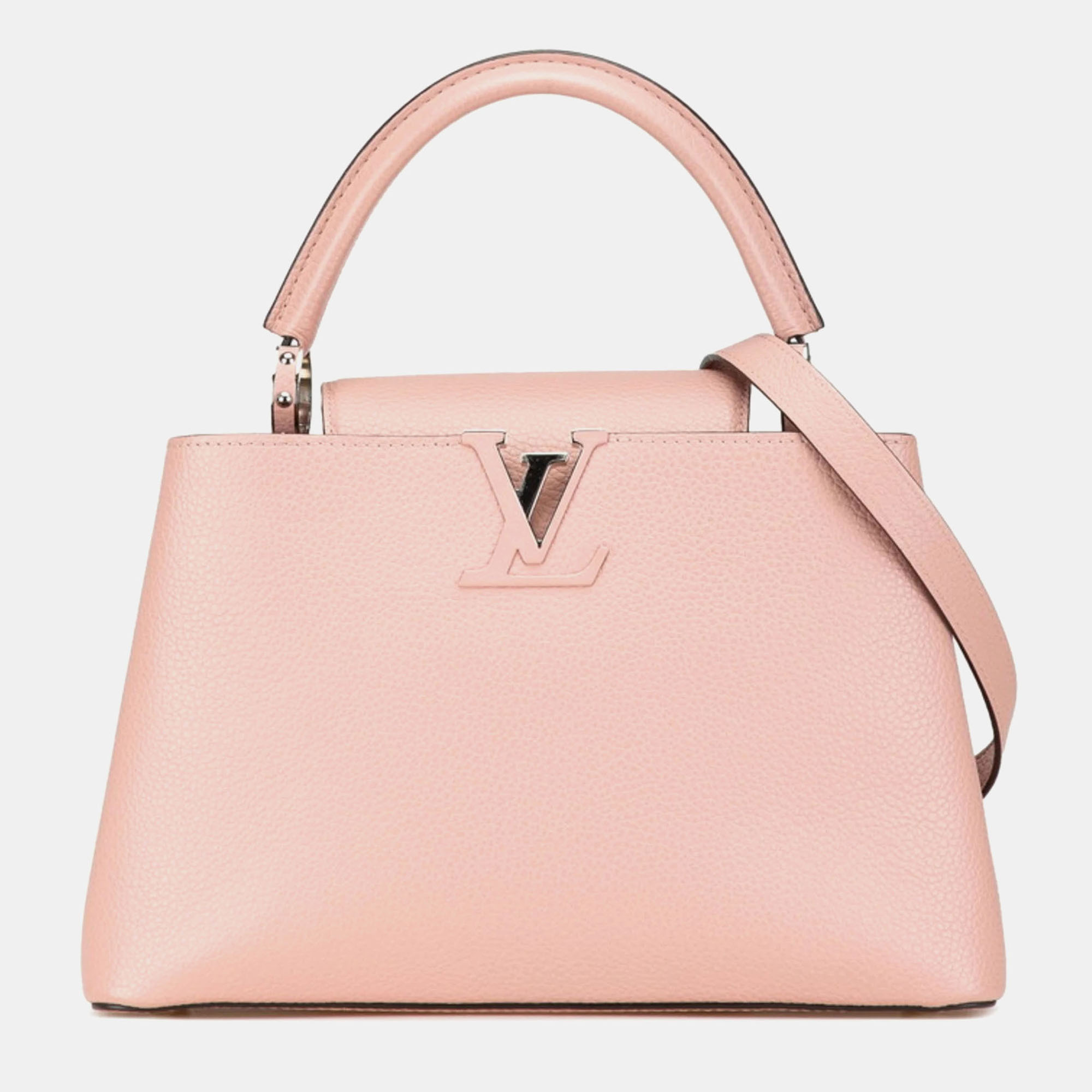 

Louis Vuitton Magnolia Pink Taurillon Capucines PM Shoulder Bag